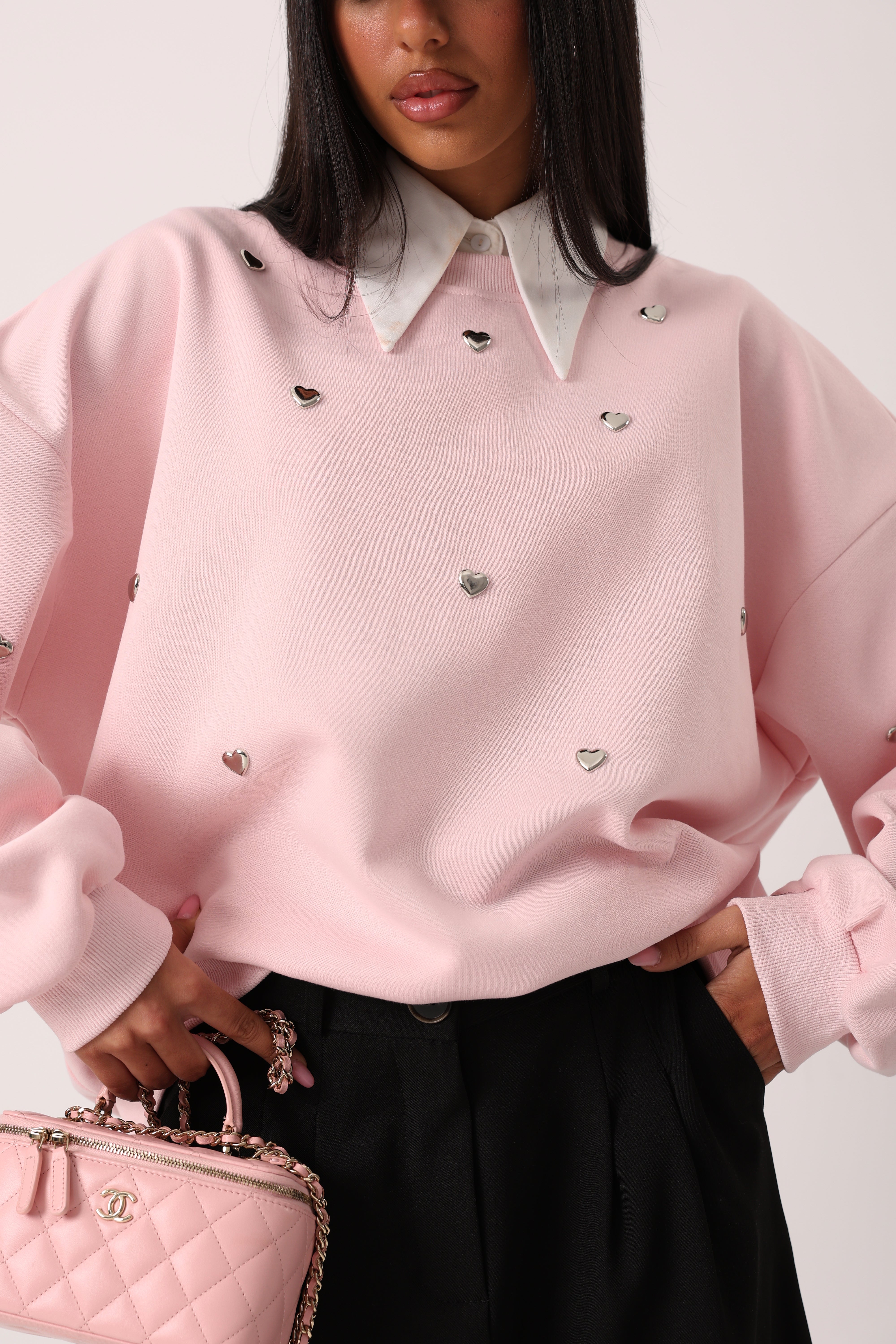 FELPA CUORICINI SILVIE ROSA