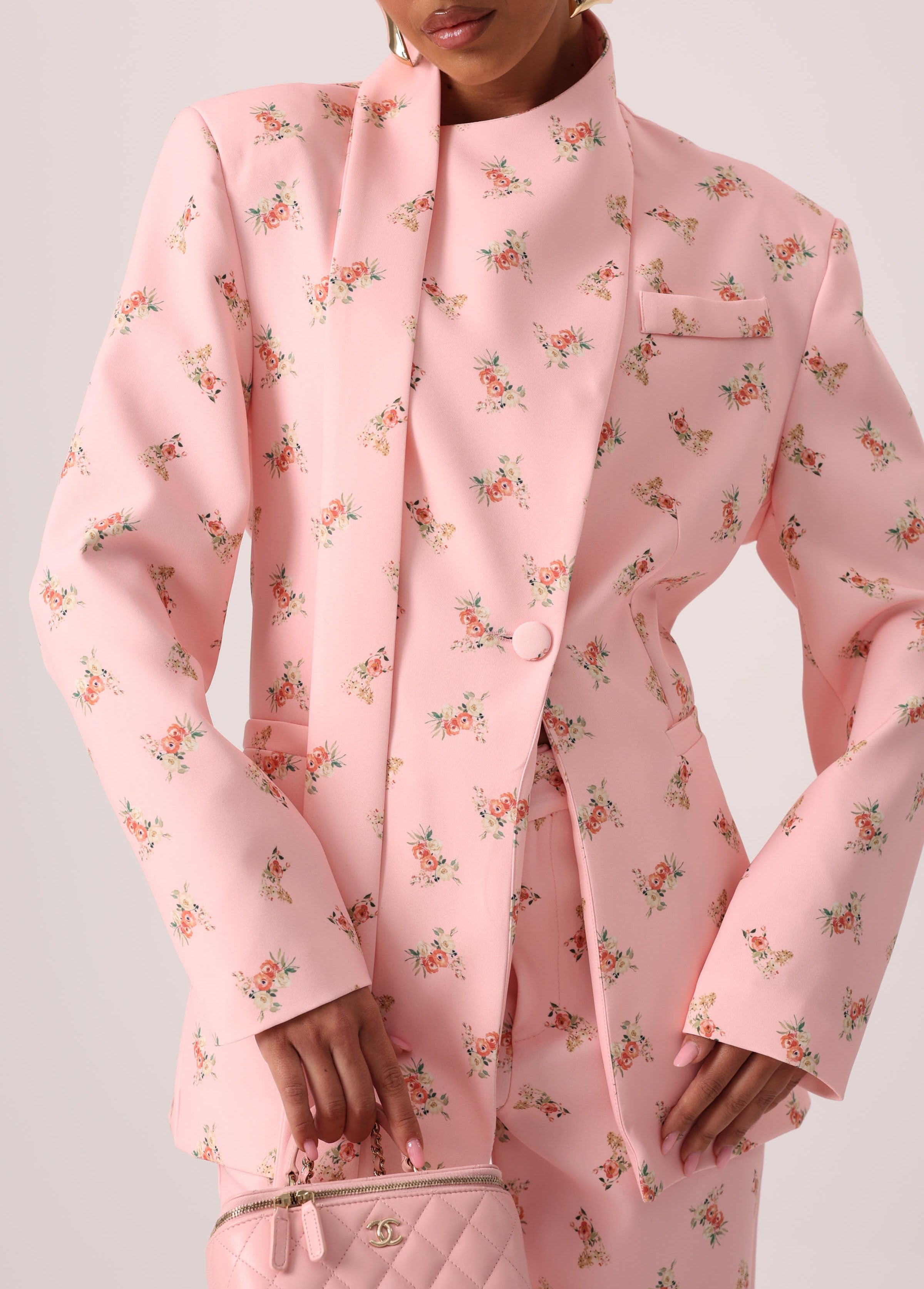 BLAZER FIORATO LILA ROSA BY LUMINA