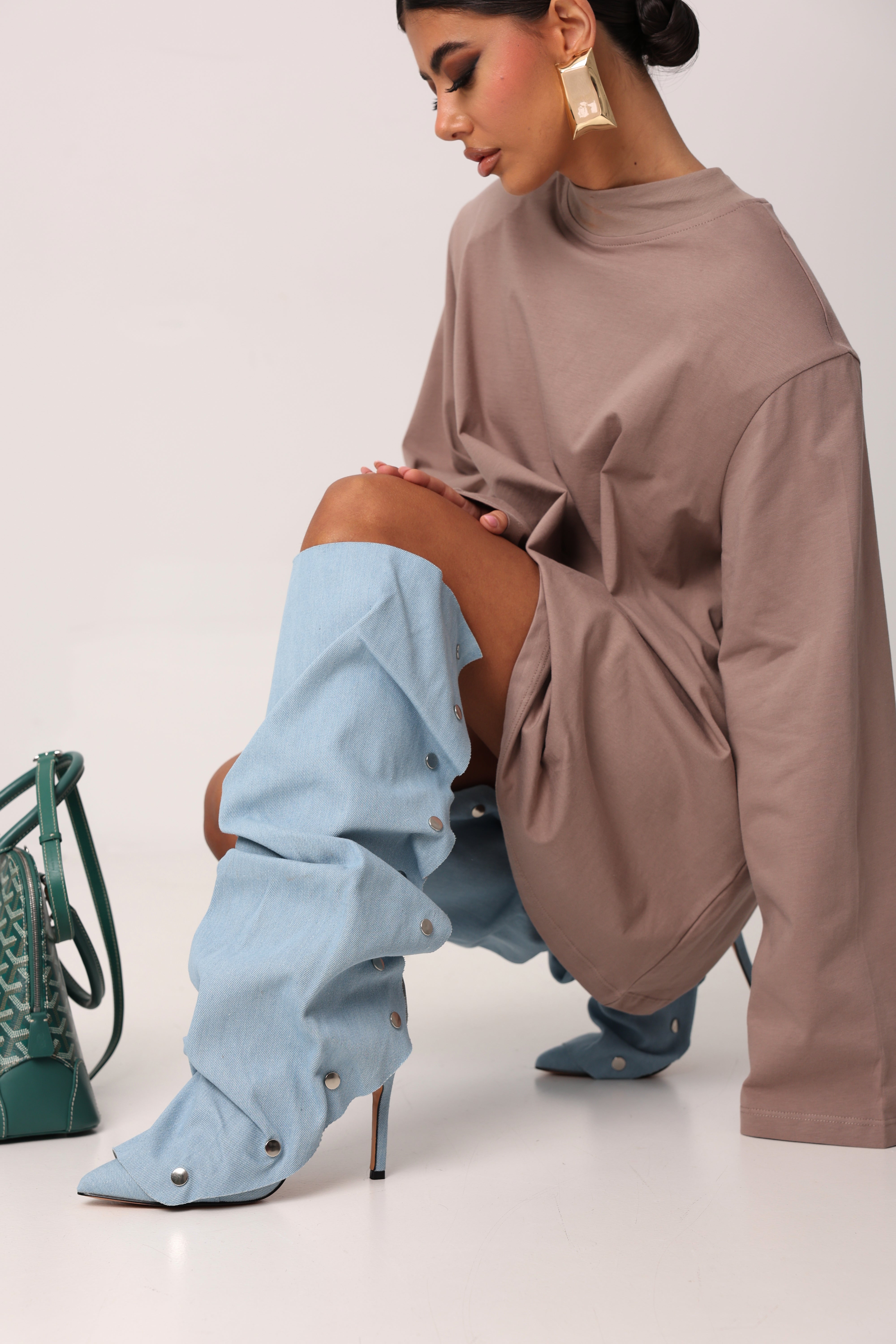 STIVALI LULA DENIM CHIARO