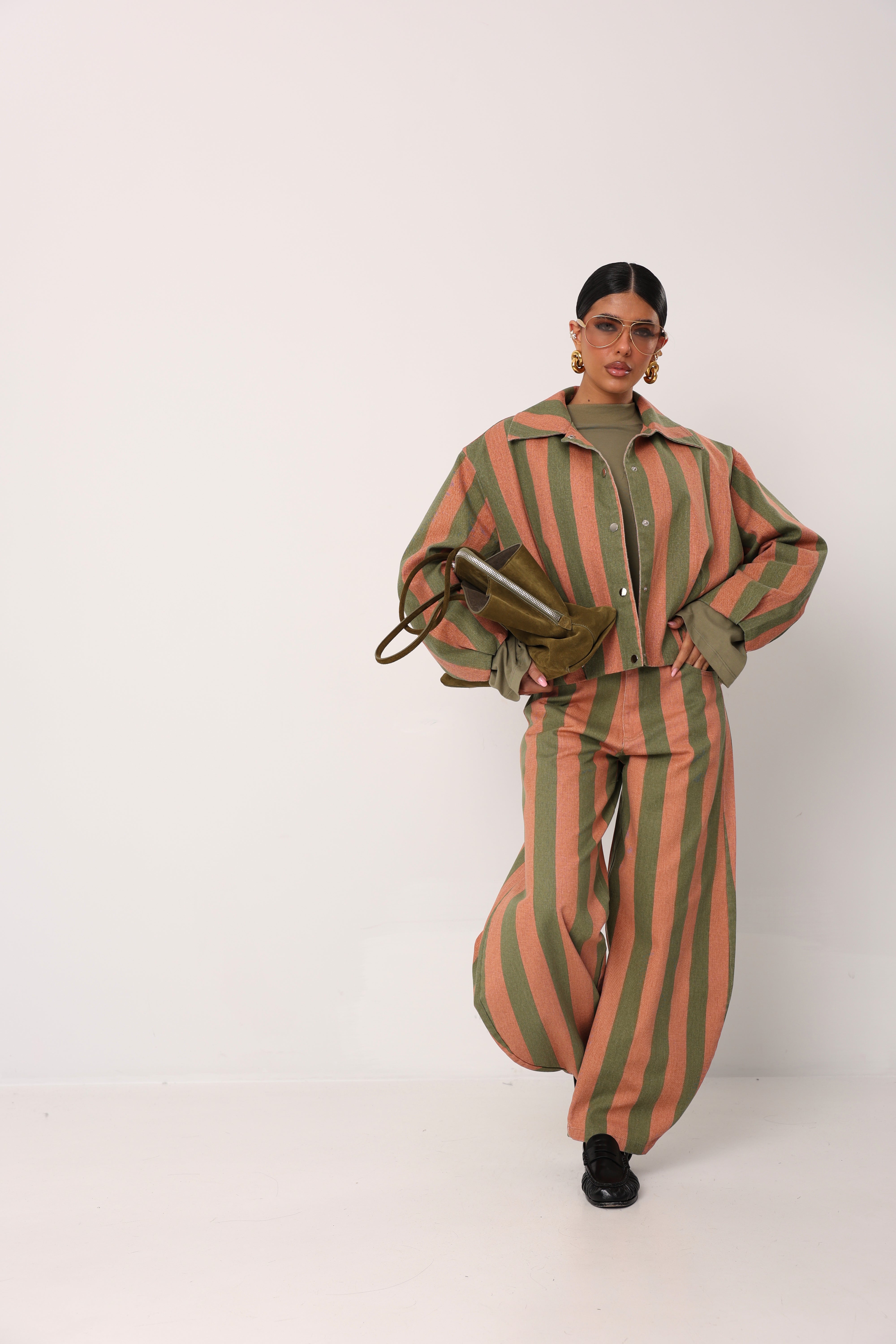 GIACCHINO RIGHE HOLDEM VERDE/MATTONE