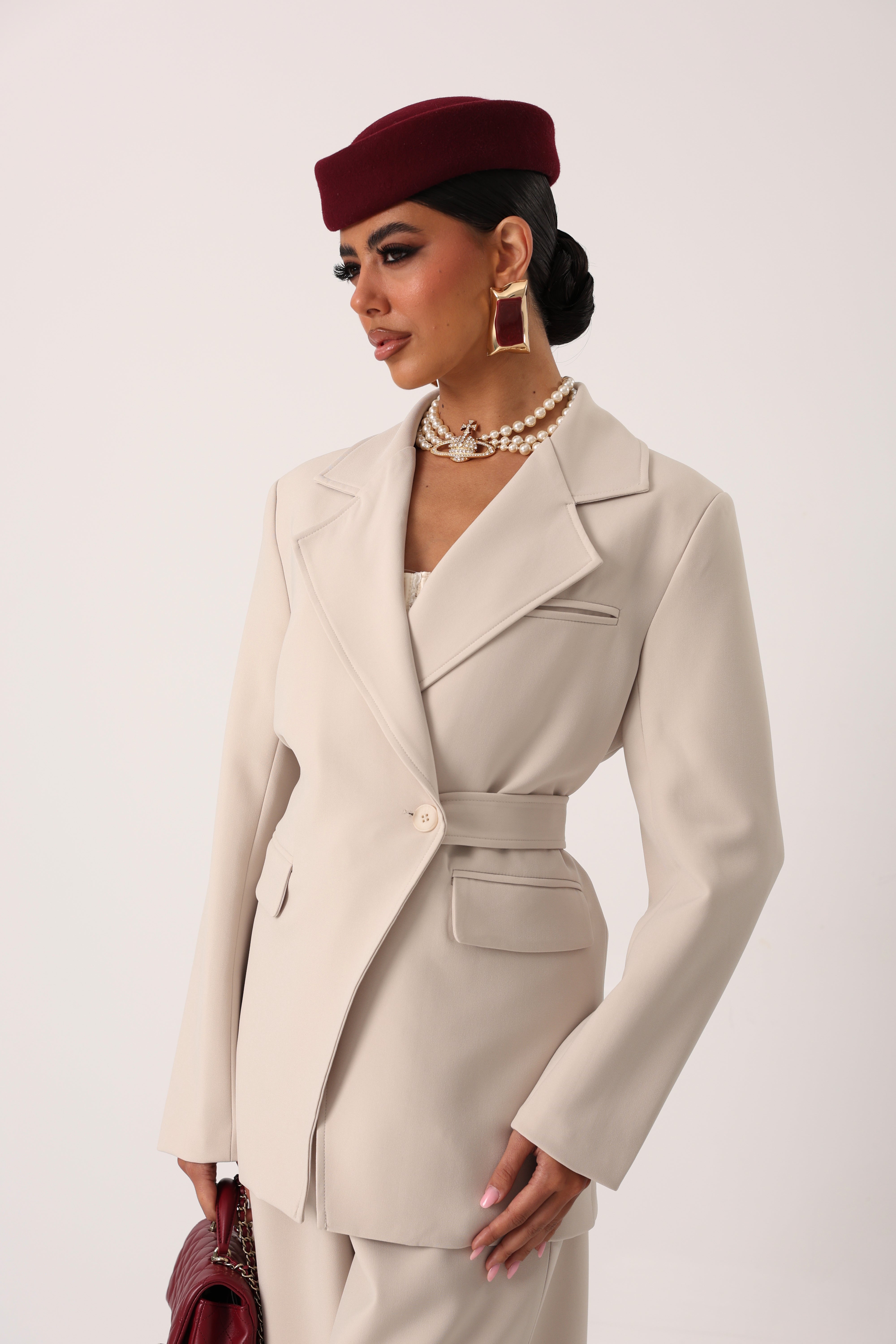 BLAZER OVERSIZE CLAUDIA BEIGE