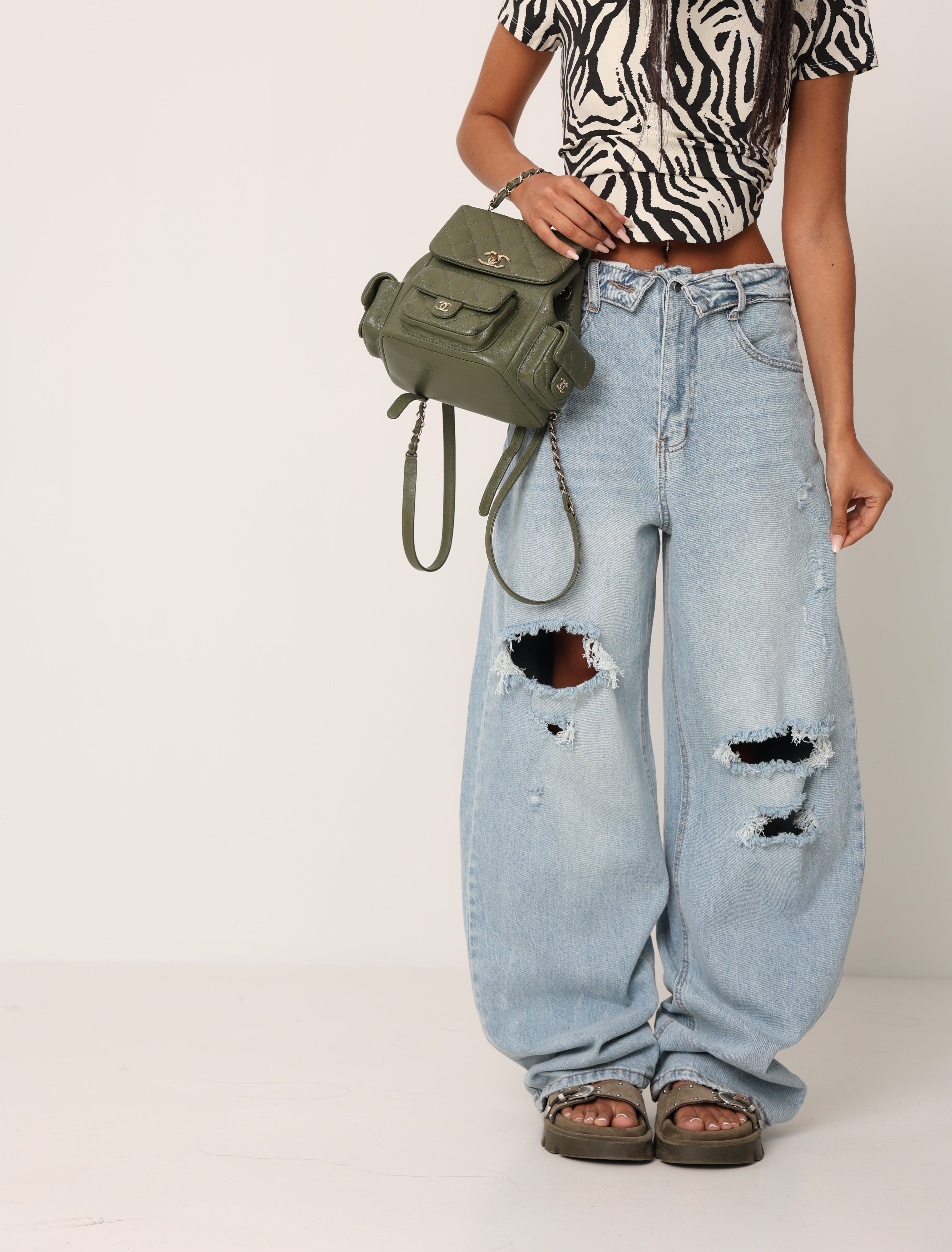 JEANS ROTTURE JOAN DENIM CHIARO