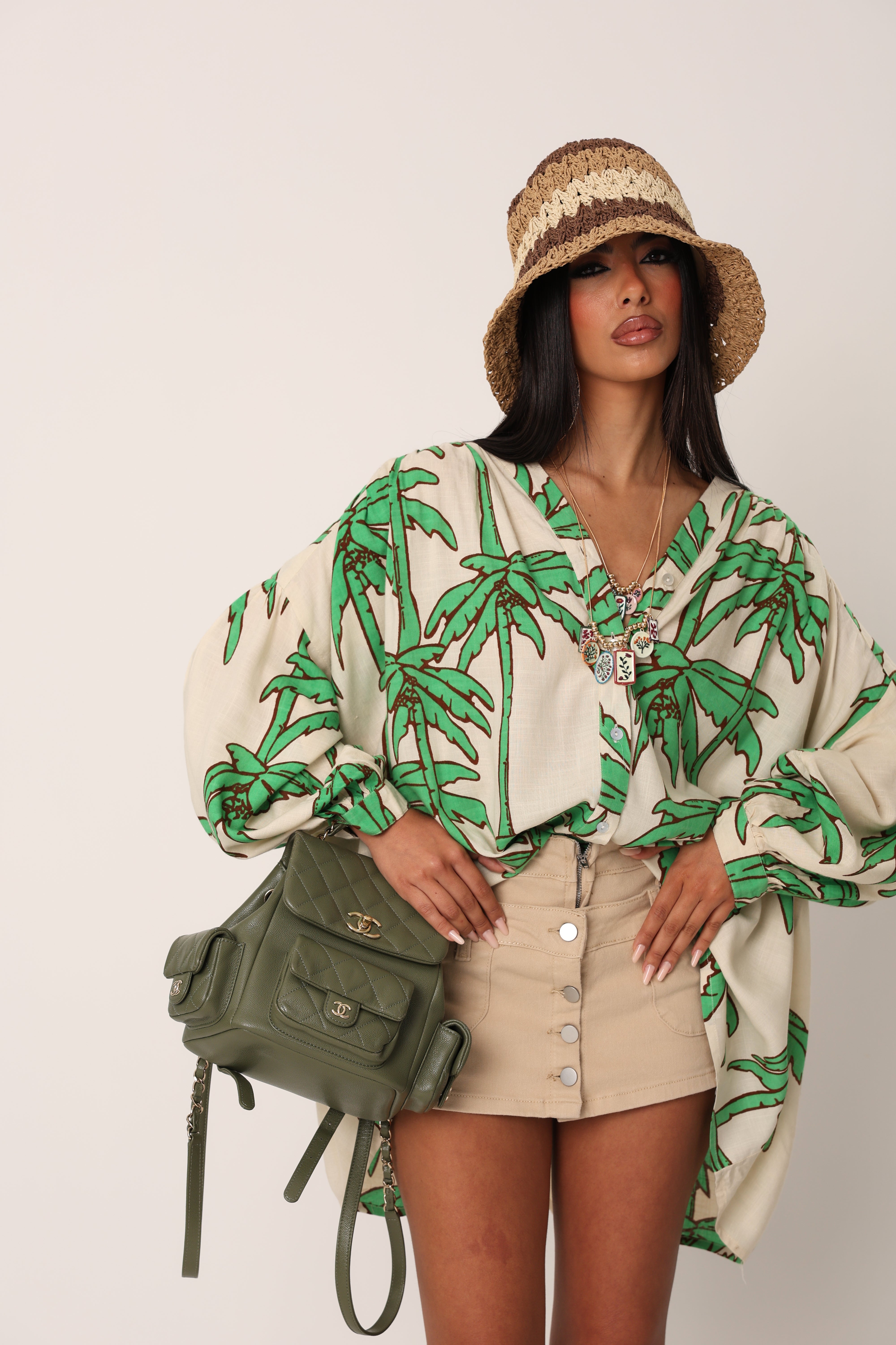 CAMICIA LOST IN PARADISE BEIGE