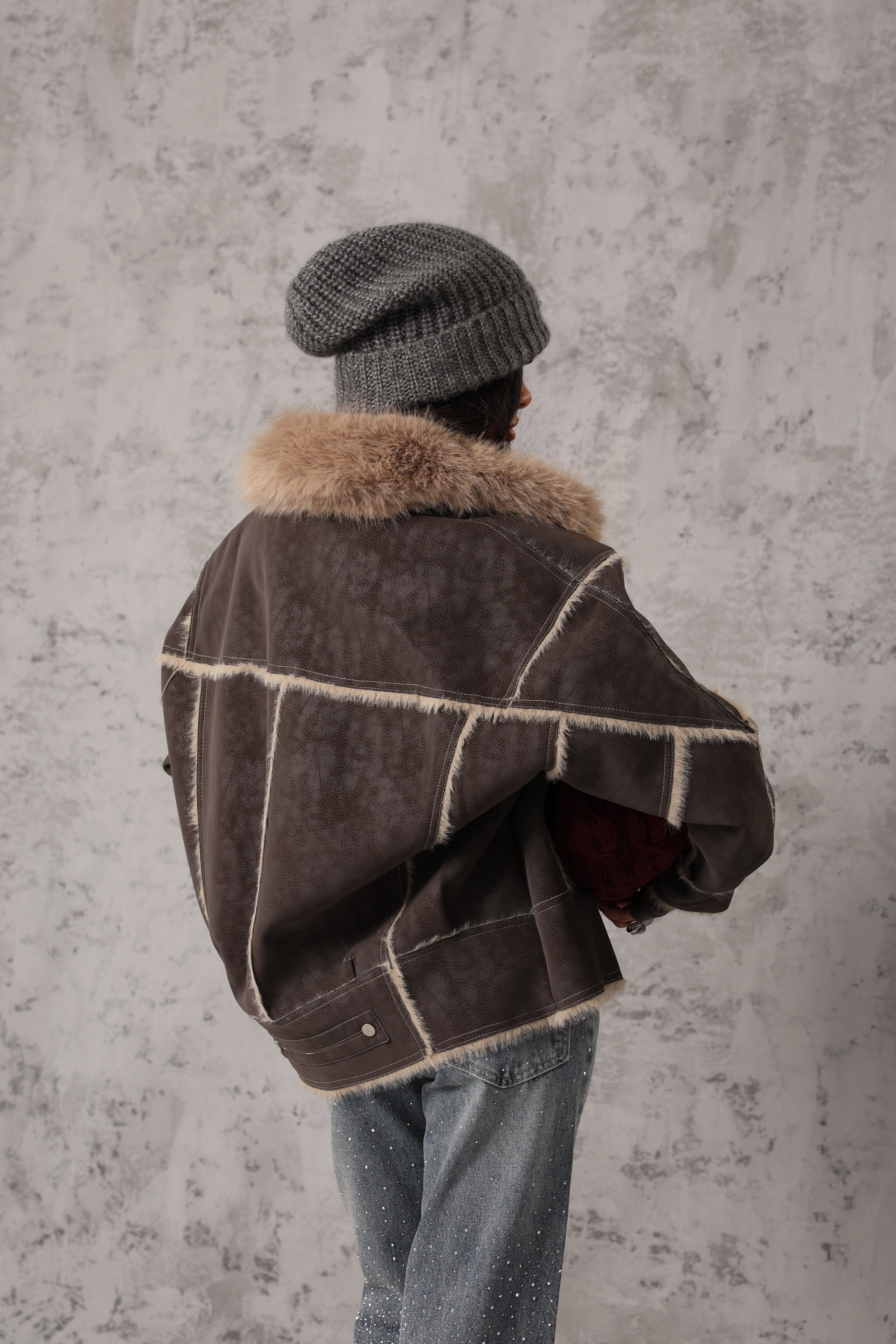 MONTONE ERMY MARRONE/BEIGE