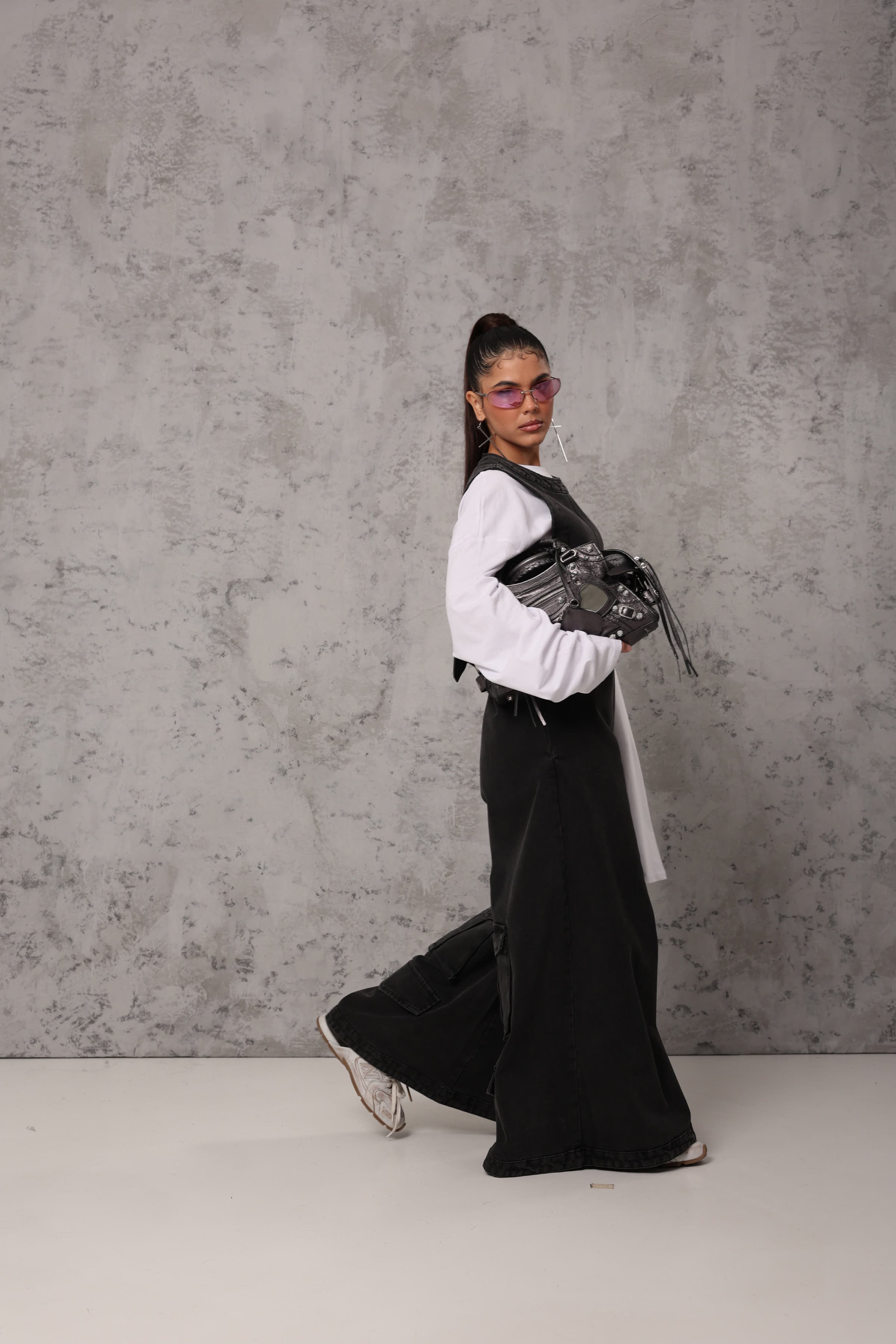 SALOPETTE JOLENE DENIM NERA