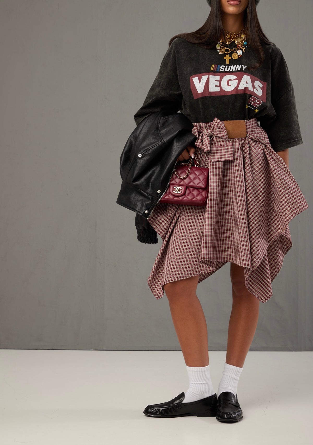 GONNA TARTAN BABILA BORDEAUX