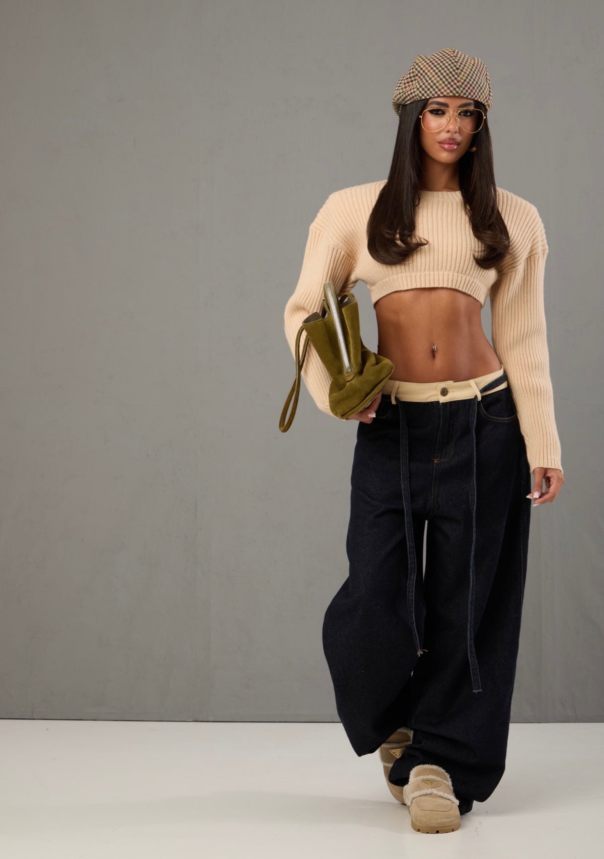 PULL CROP BARBARA BEIGE
