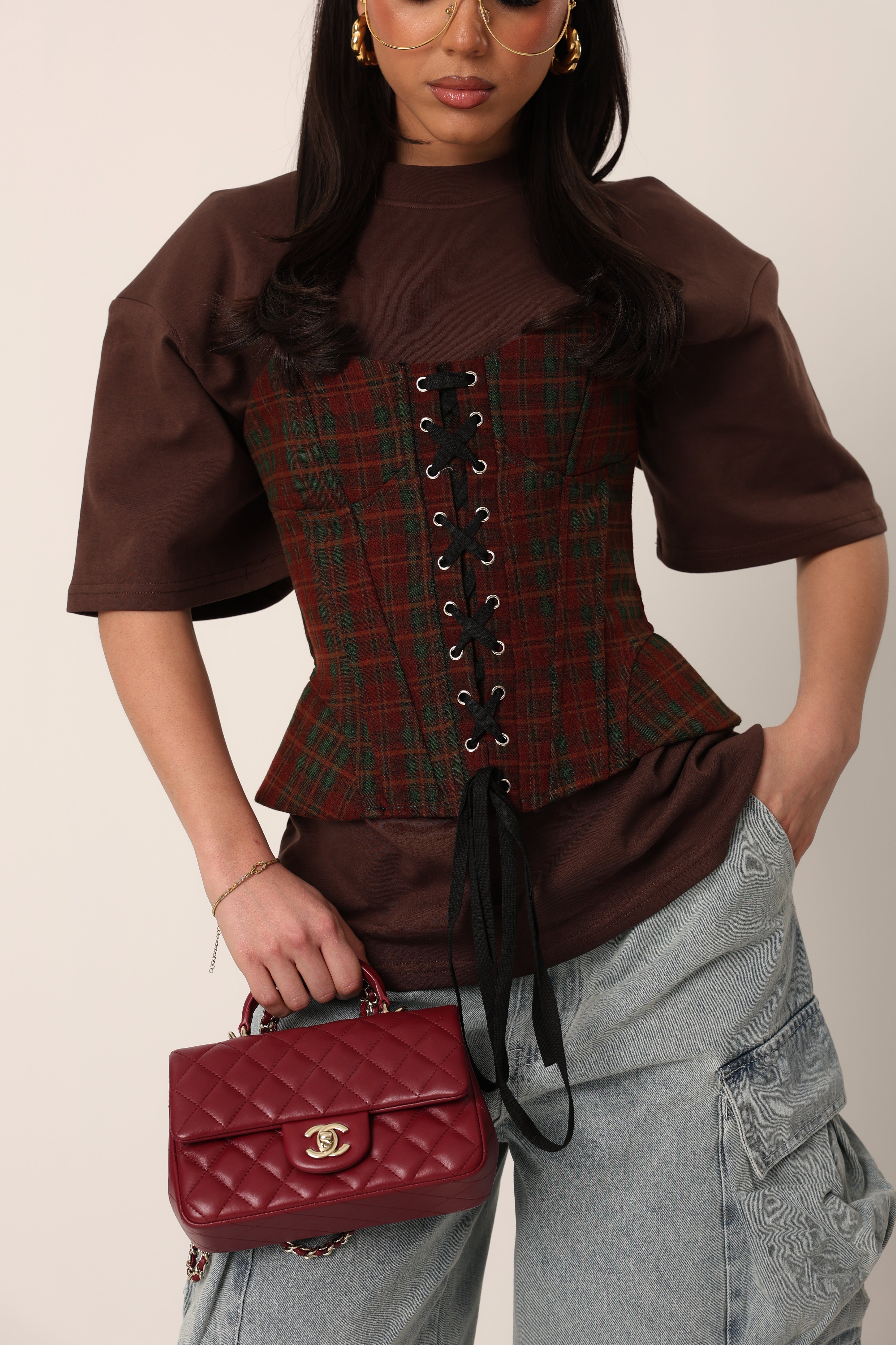 CORSETTO LUDOVIK TARTAN