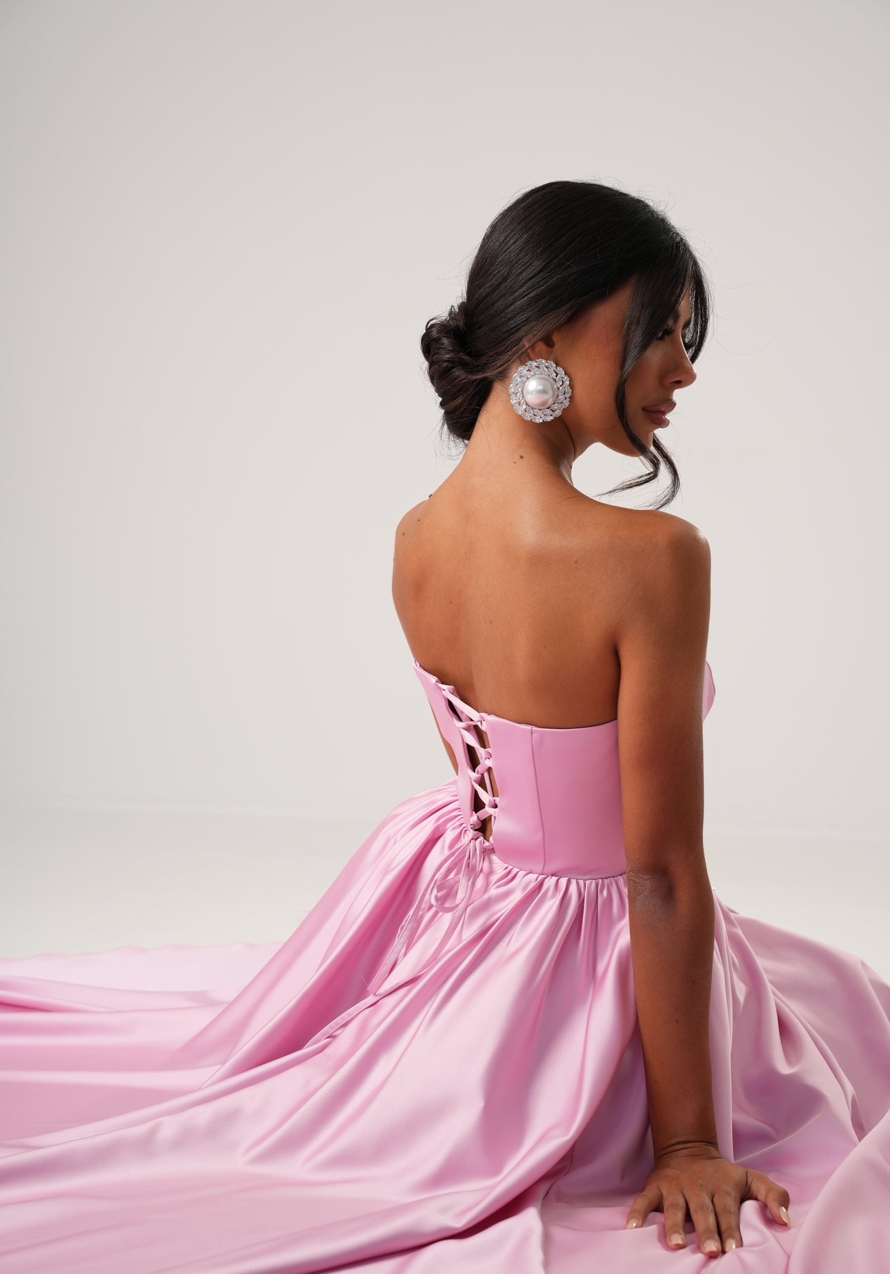 Vestito fiore Romi rosa