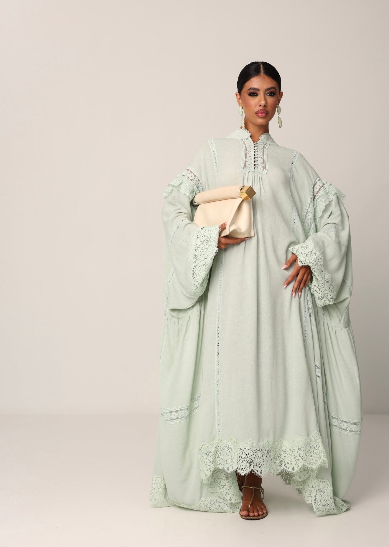 MAXI DRESS CARLOTTA MENTA + SOTTANA