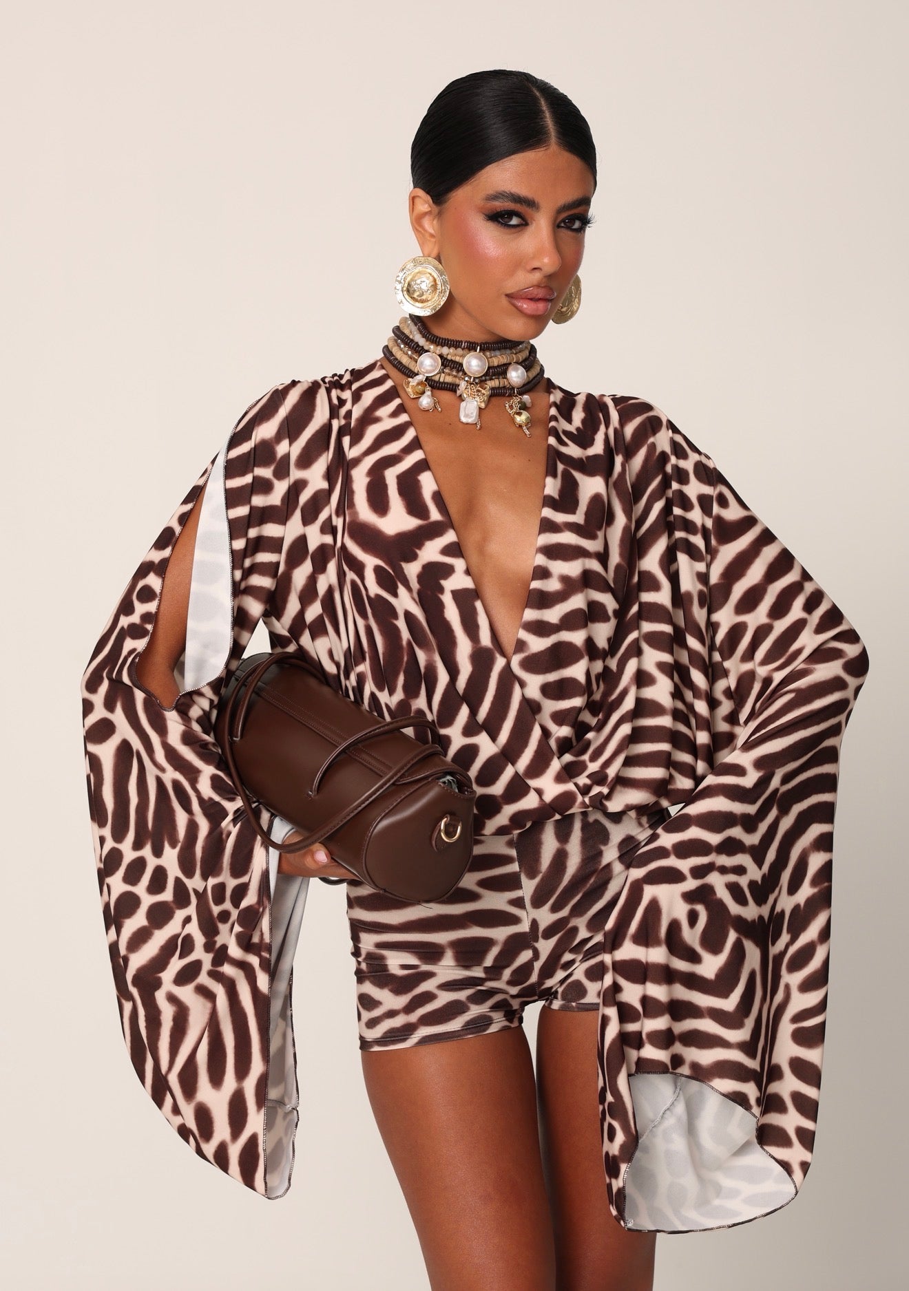 TUTINA MACHLI ANIMALIER MARRONE