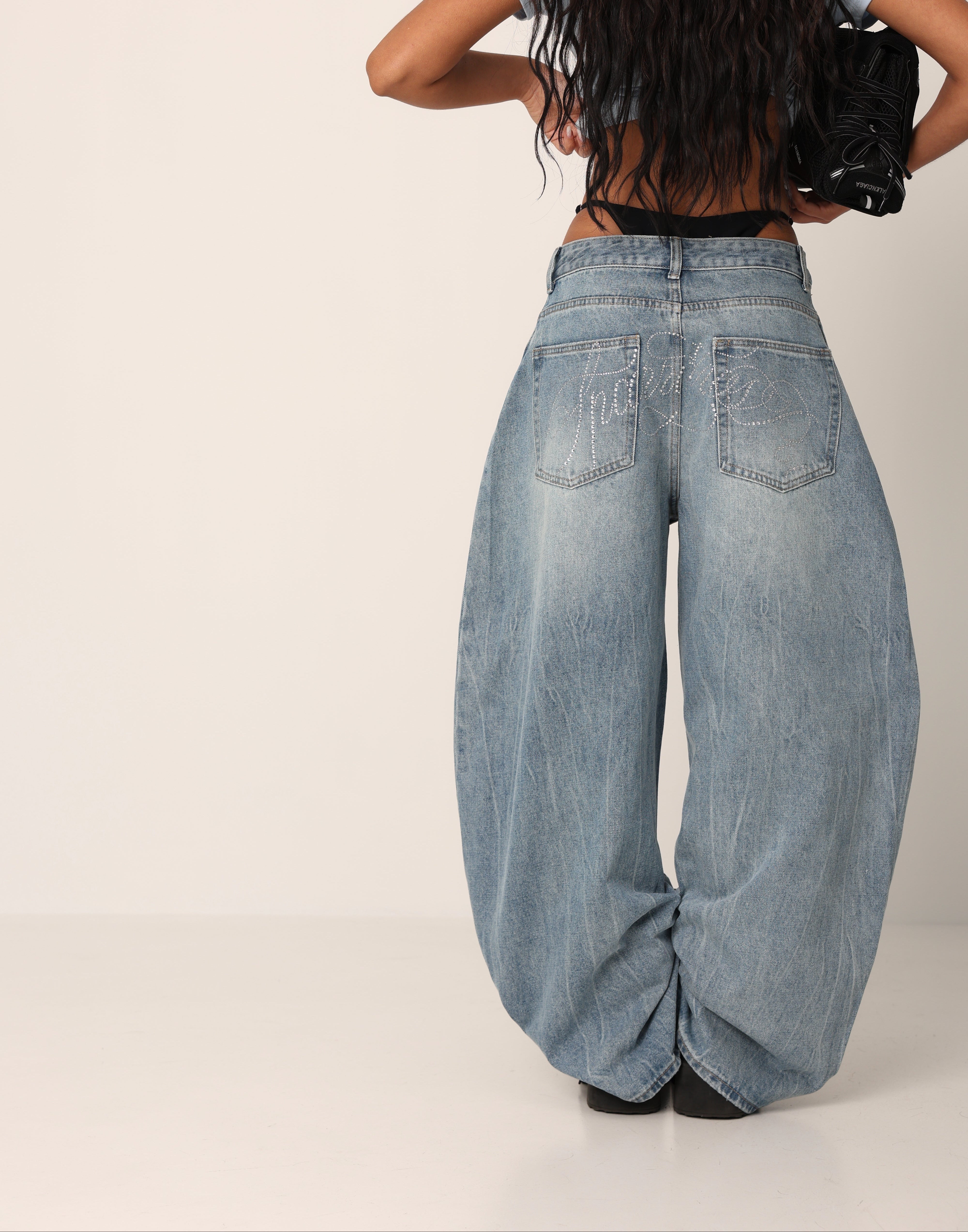 JEANS BALLOON YOKO DENIM CHIARO