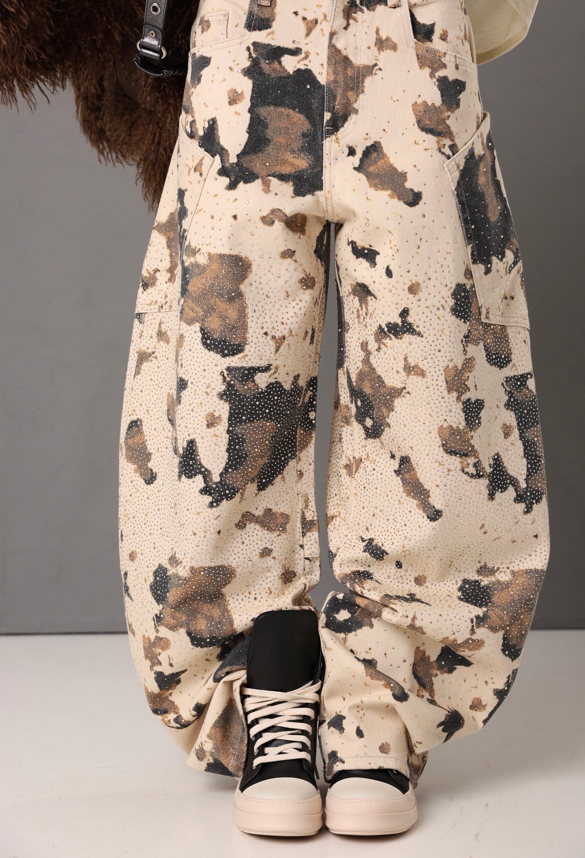 JEANS STRASS RANIA ANIMALIER