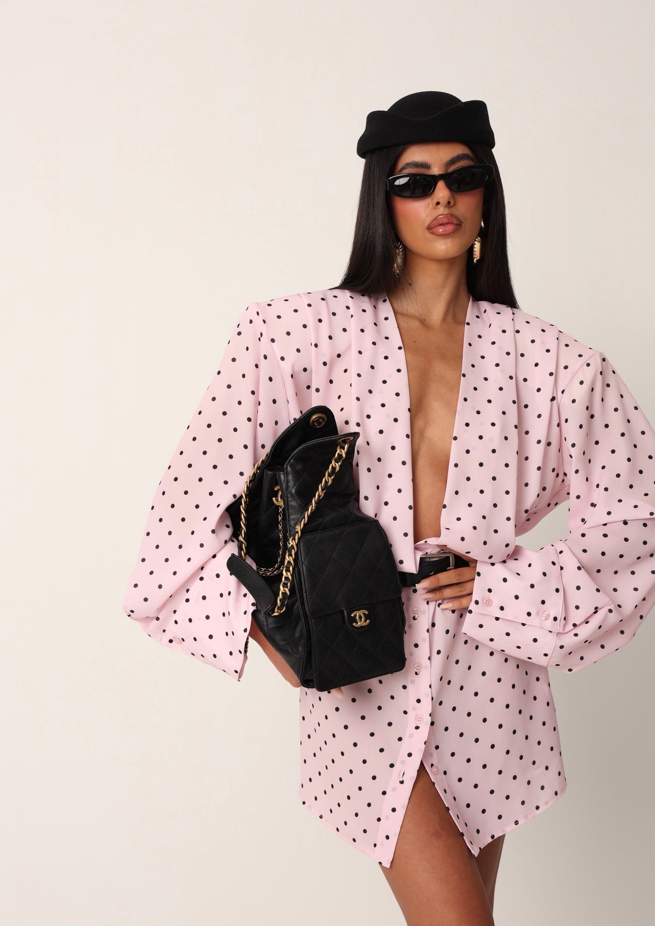 VESTITO POIS SCOLLO V SYDNEY ROSA