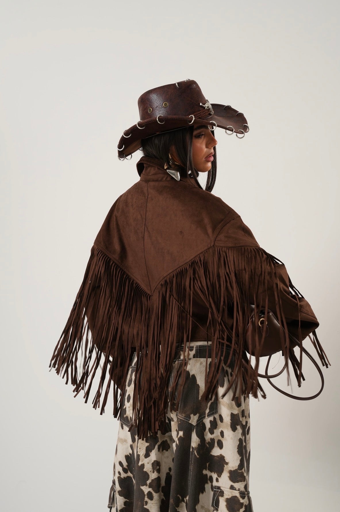 Giacca ecocamoscio Suede marrone