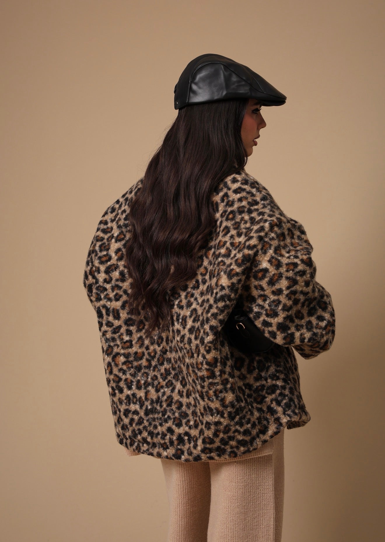 CAPPOTTINO MACULATO MAGDA BEIGE/NERO