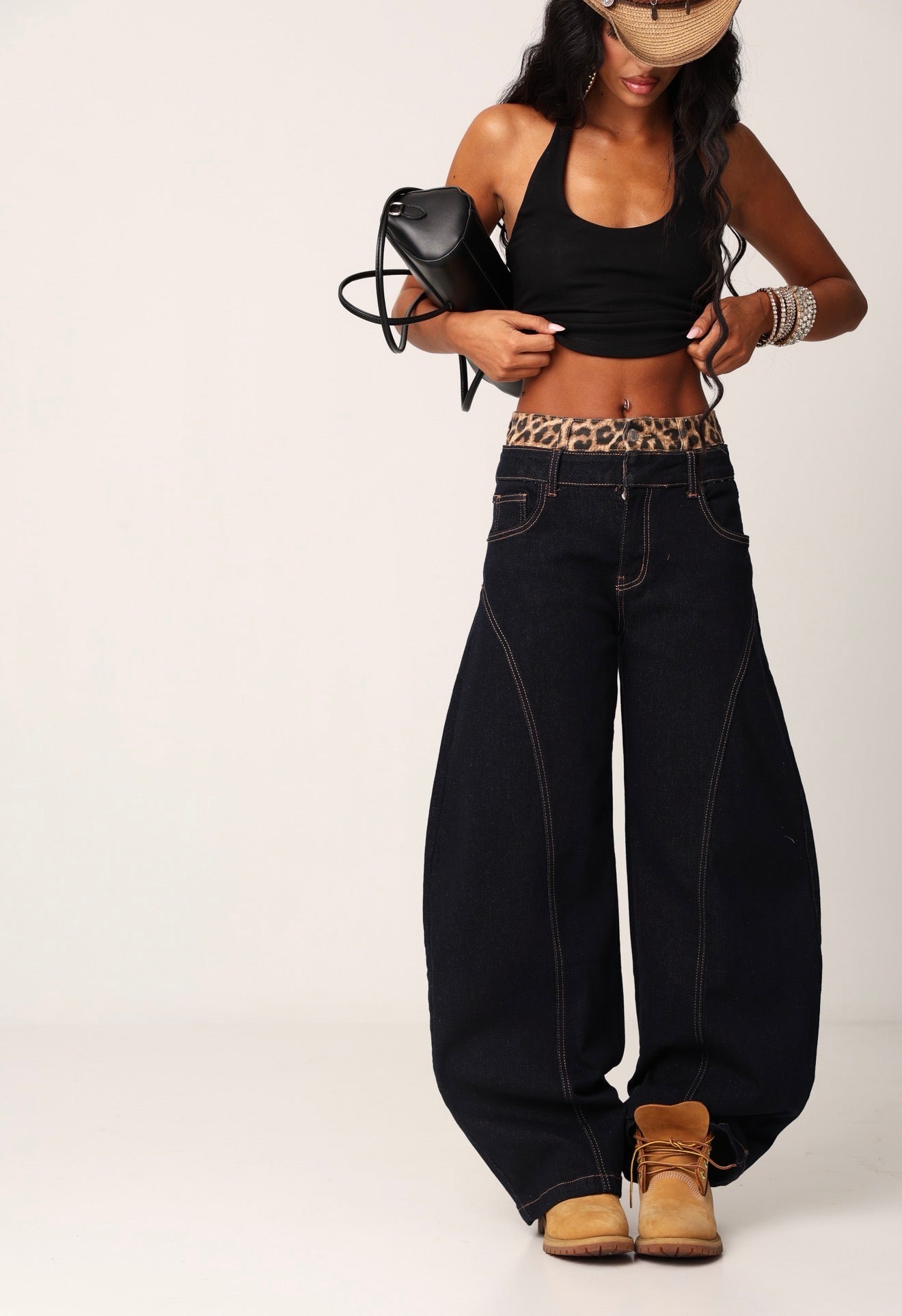 JEANS DOPPIO BUSTINO MARCEL DENIM SCURO