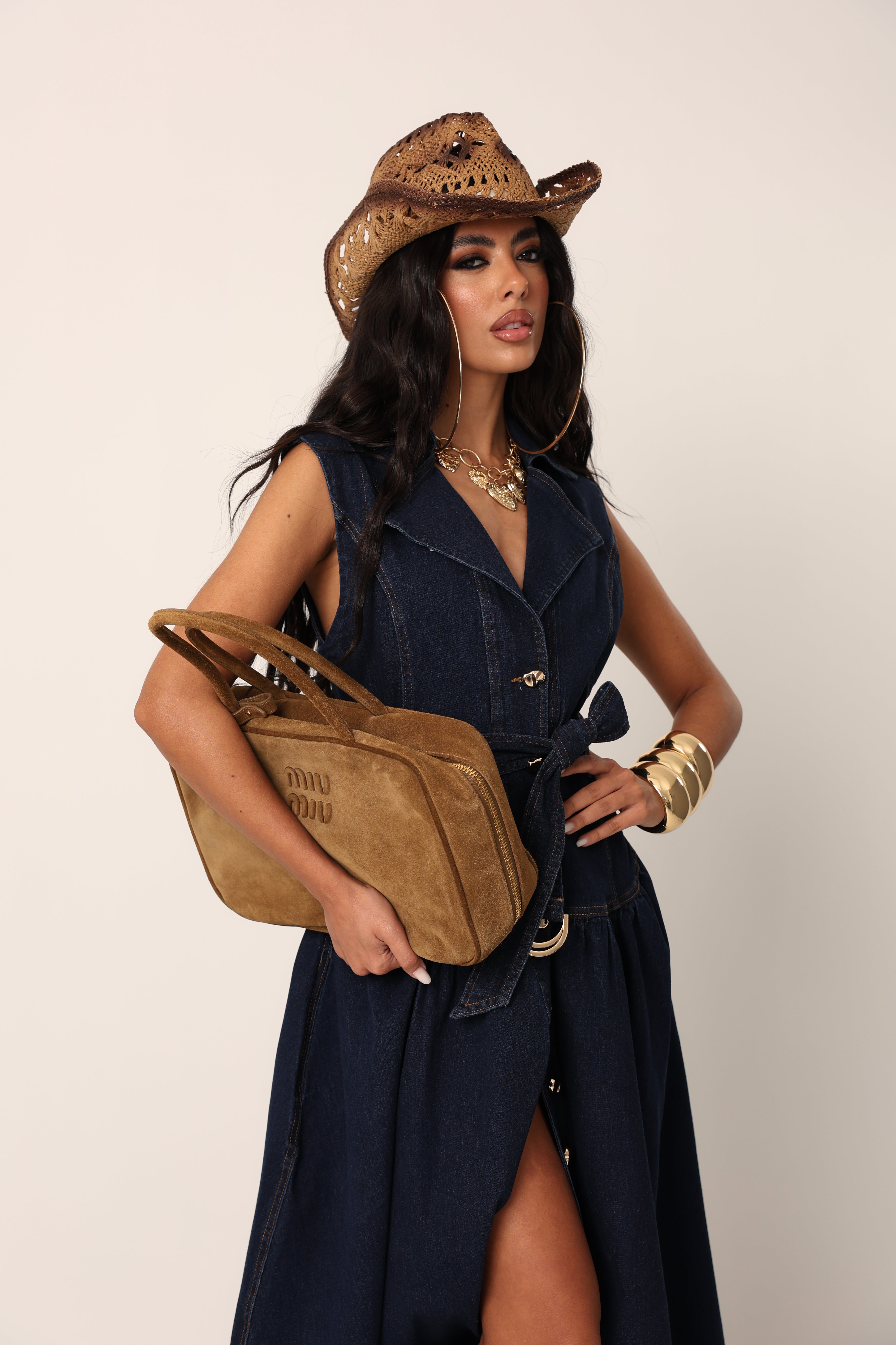 VESTITO BOTTONI ROSSANA DENIM SCURO