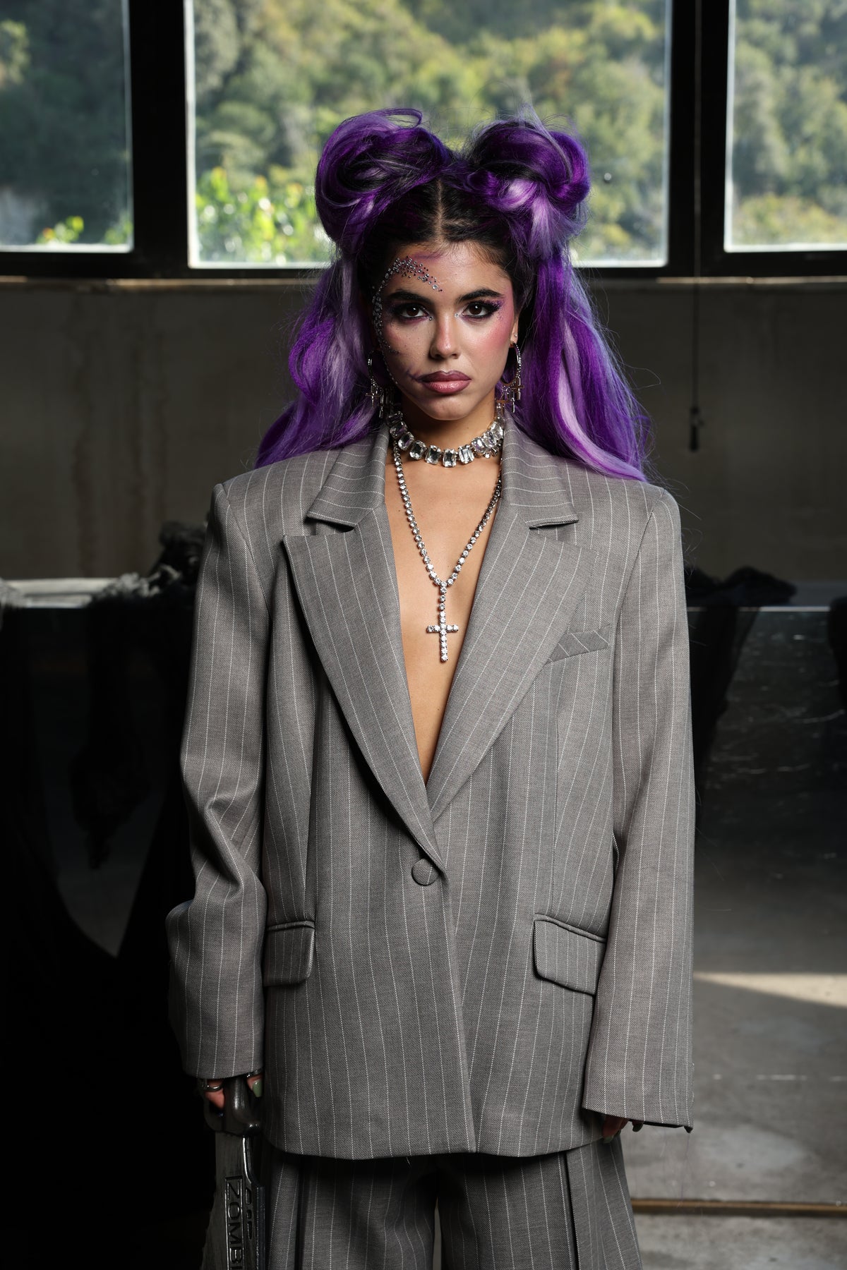 BLAZER GESSATO HARLEY QUINN GRIGIO BY MARZIA MANGO