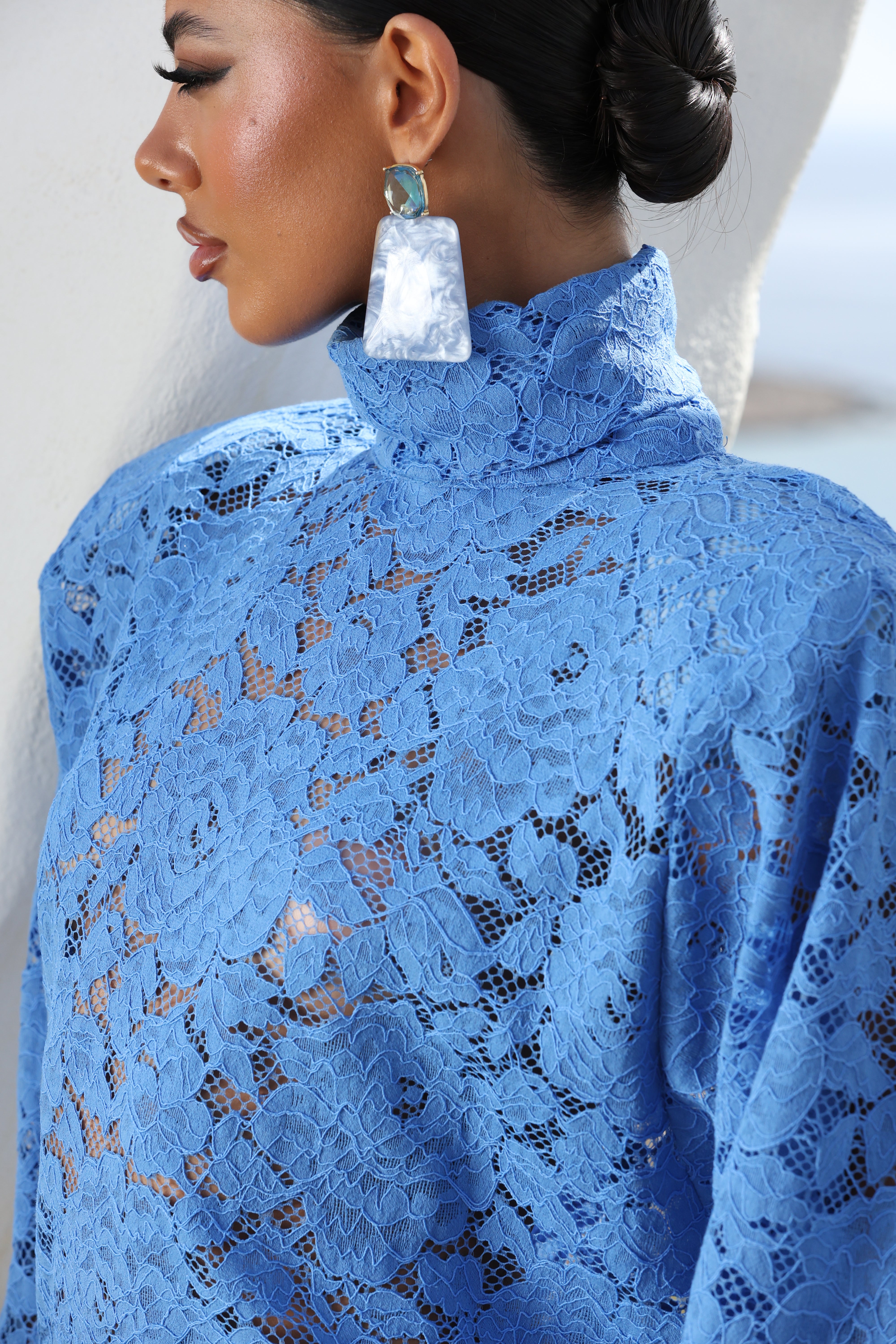 VESTITO PIZZO NAMMOS BLU BY MARZIA MANGO