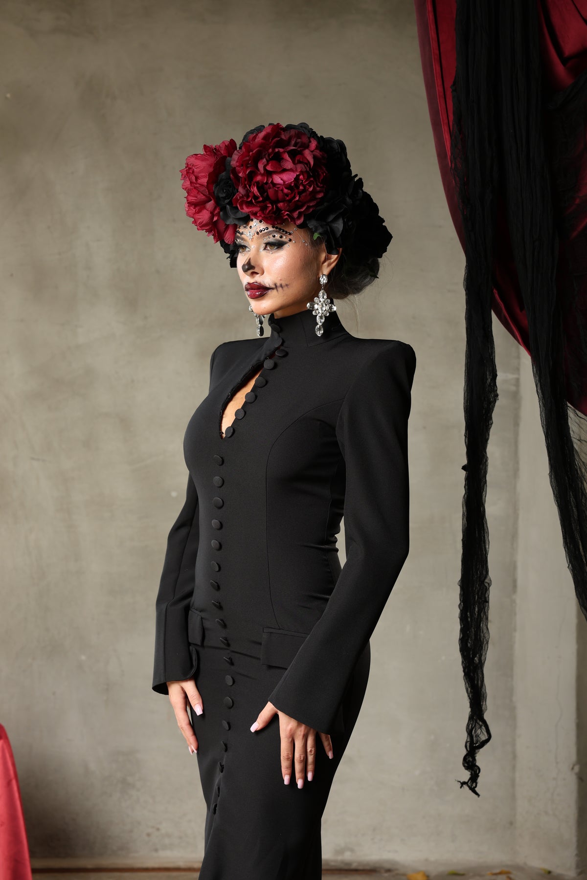 VESTITO MANICHE LUNGHE MADAME NERO BY MARZIA MANGO