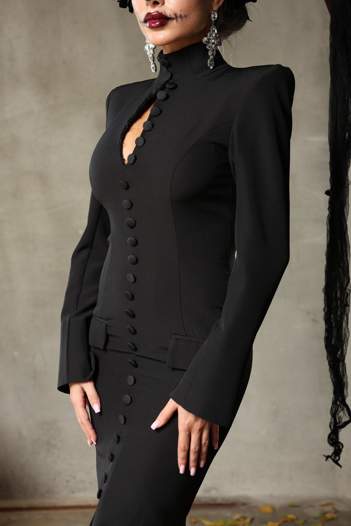 VESTITO MANICHE LUNGHE MADAME NERO BY MARZIA MANGO