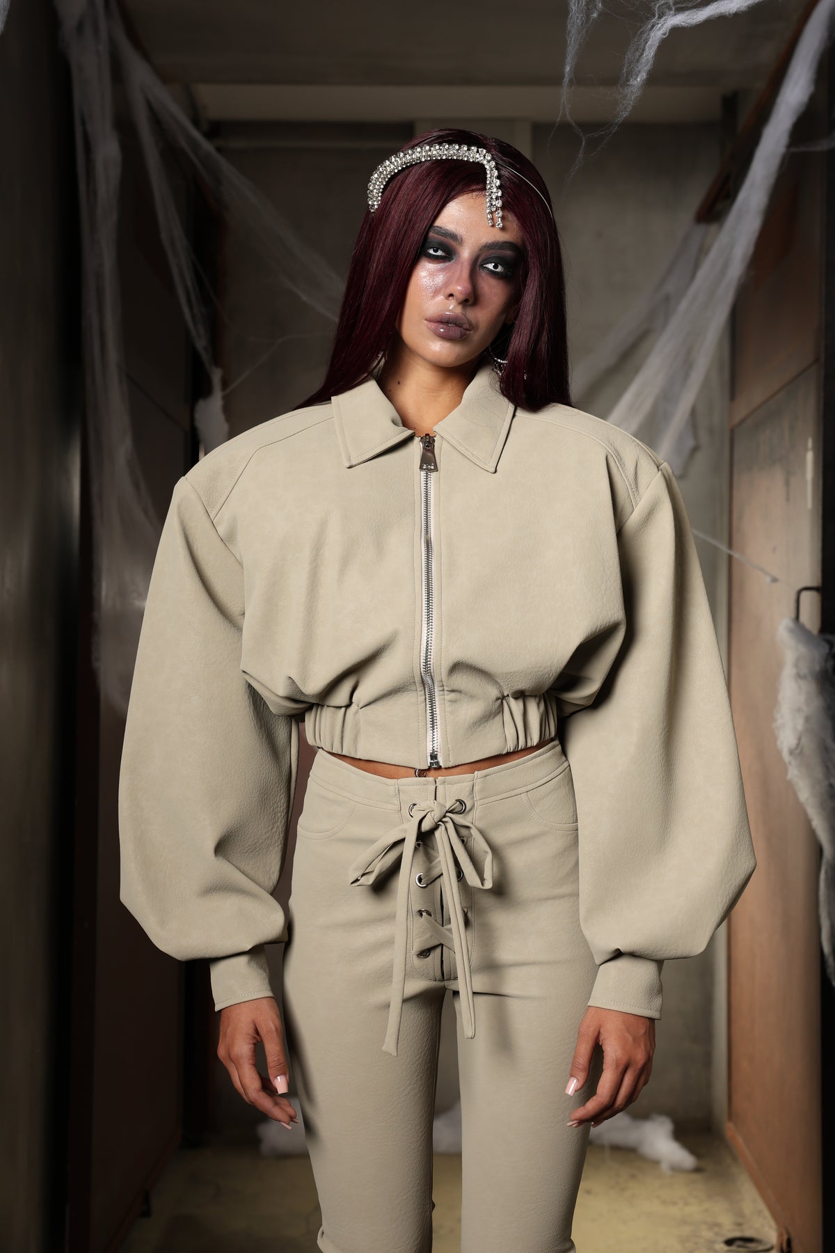 BOMBER ECOPELLE ANNABELLE BEIGE BY MARZIA MANGO