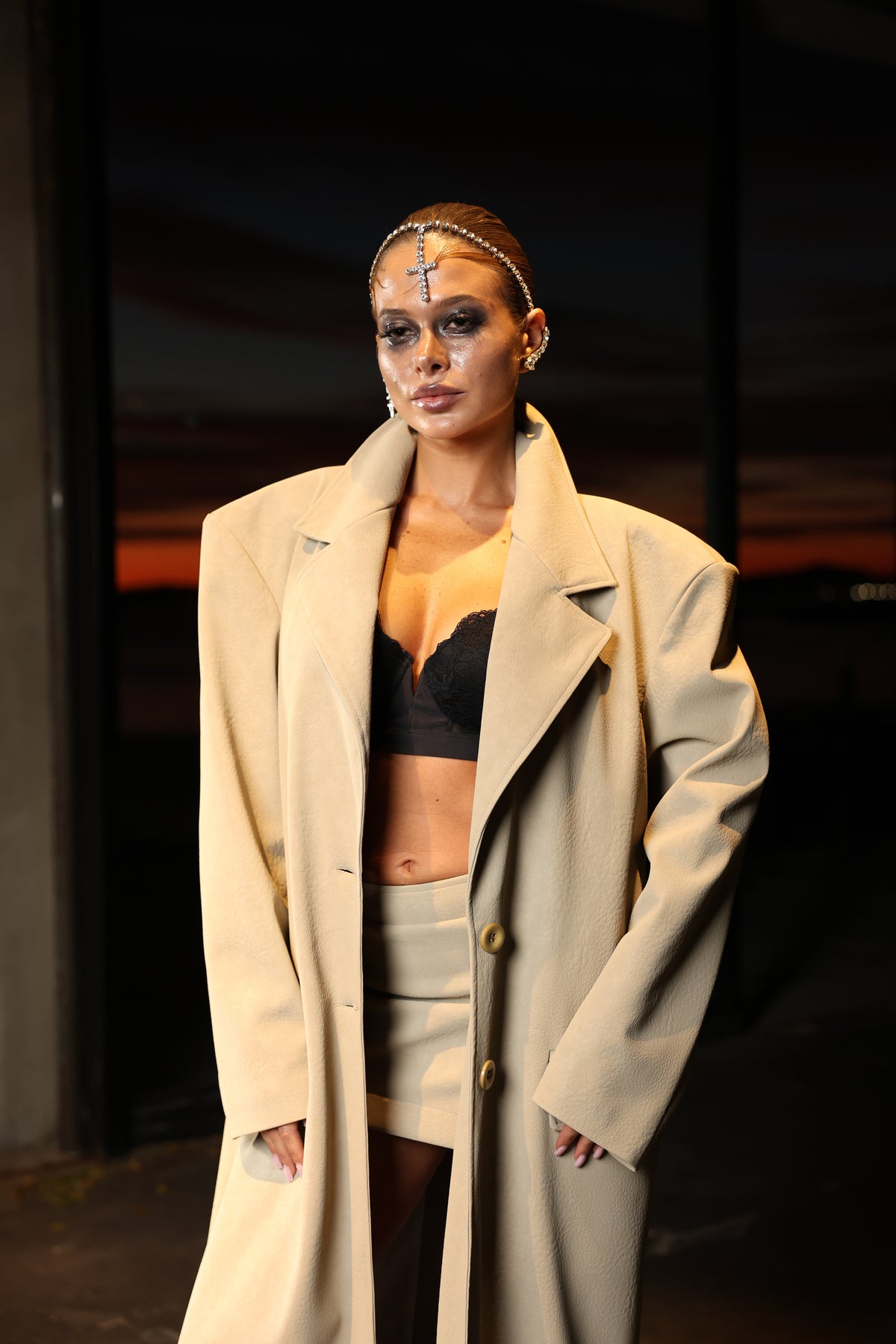 TRENCH ECOPELLE JACK BEIGE BY MARZIA MANGO
