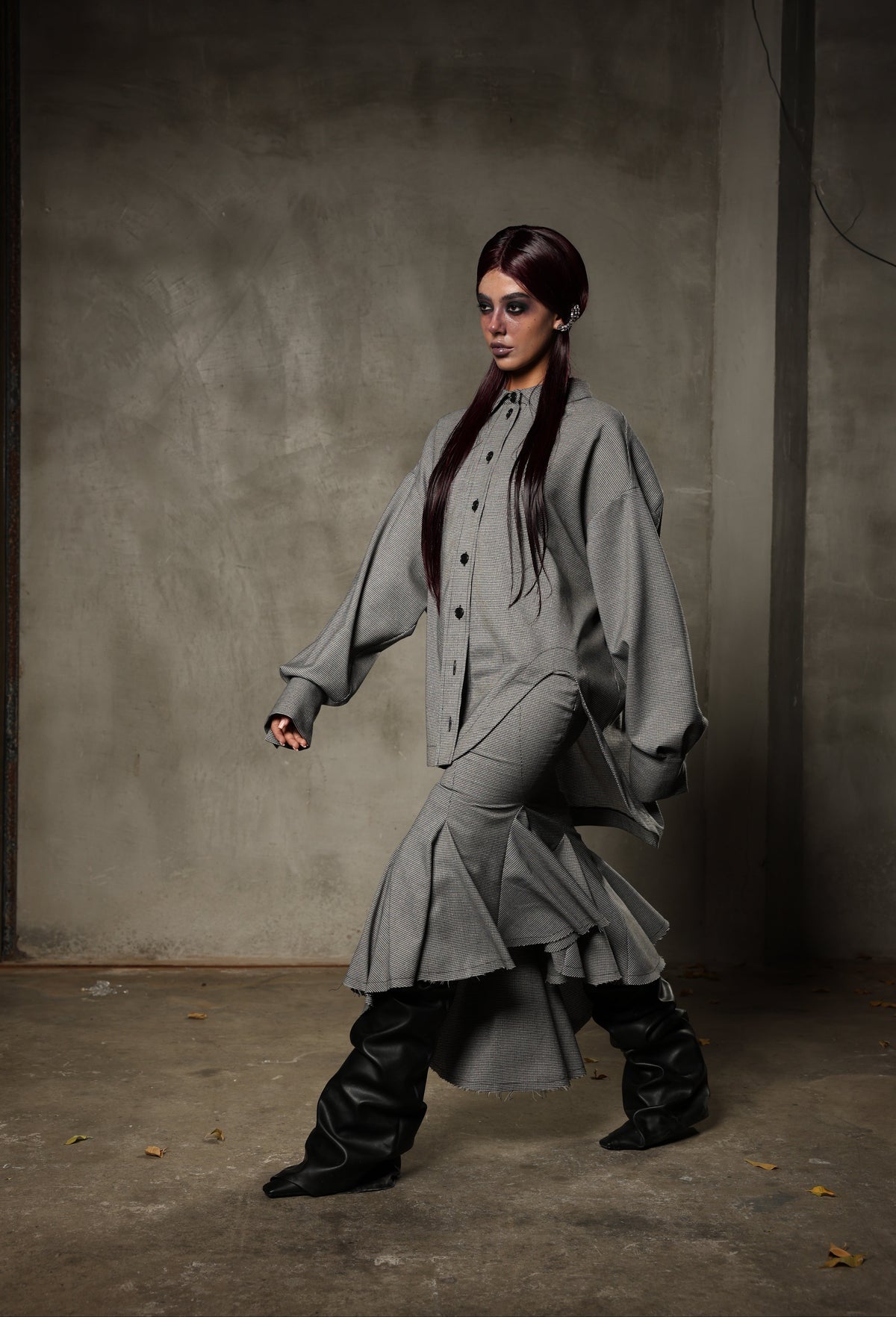 GONNA PIED DE POULE ALVENA BY MARZIA MANGO
