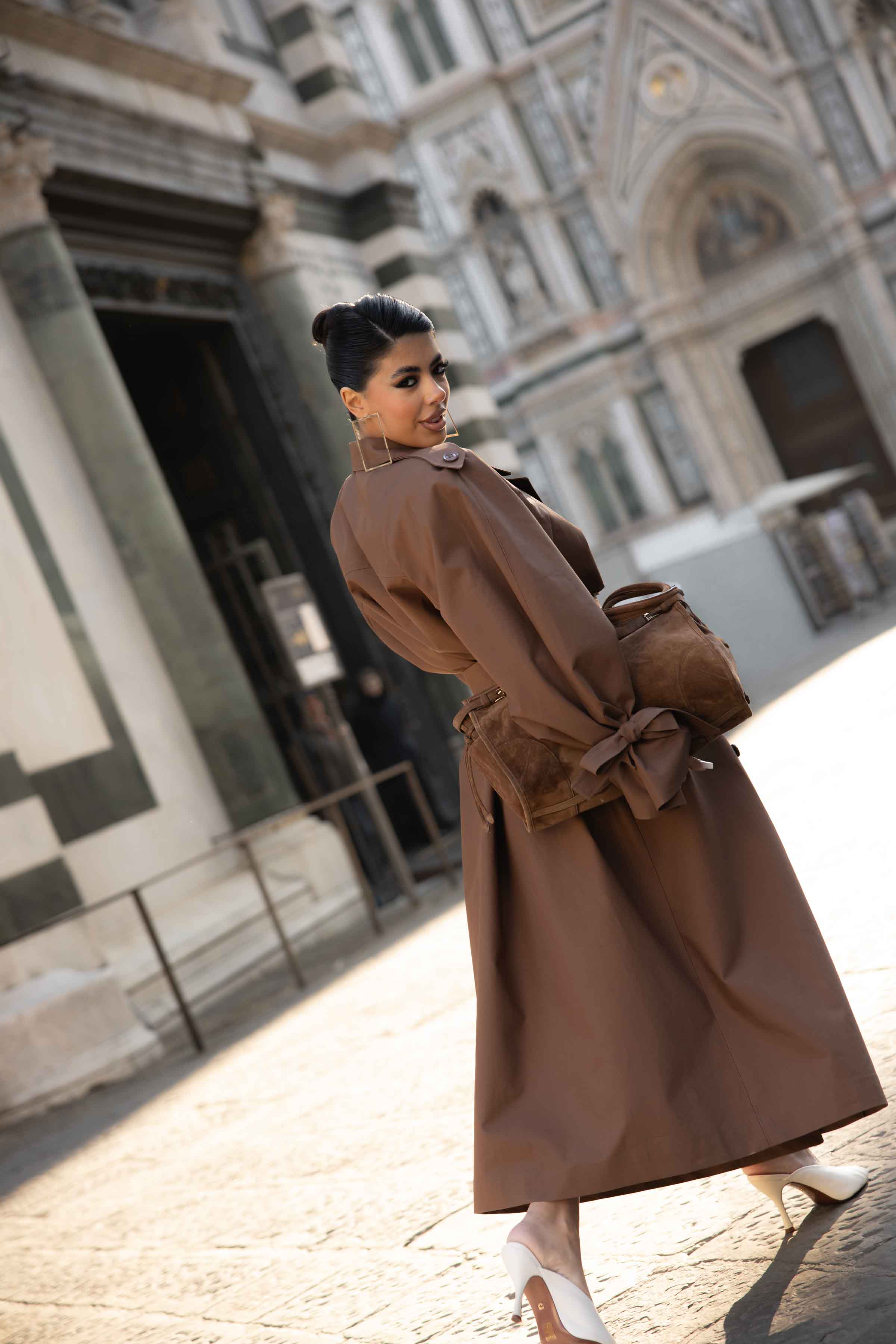 TRENCH DUOMO MARRONE BY MARZIA MANGO