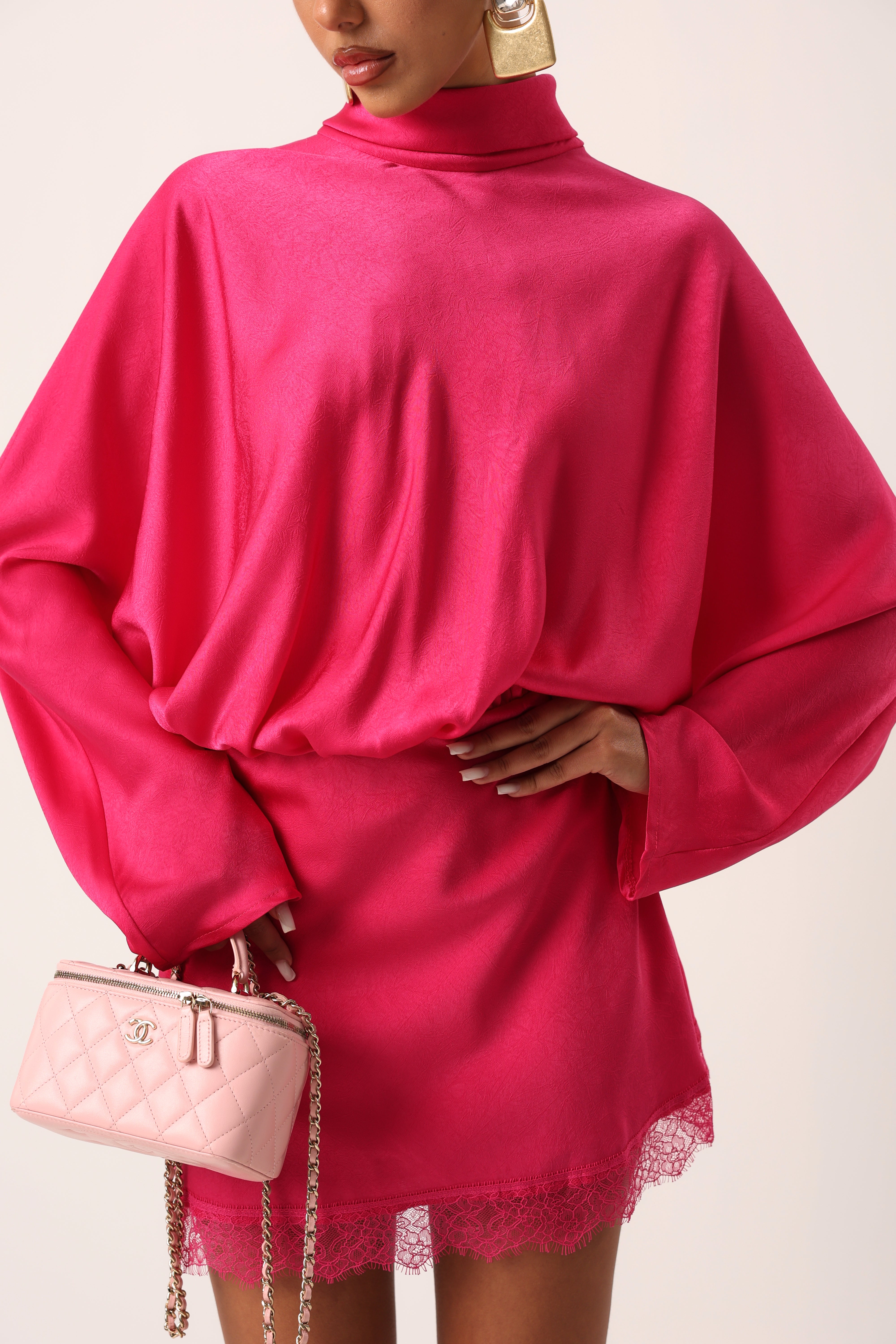 VESTITO RASO KALUA FUCSIA