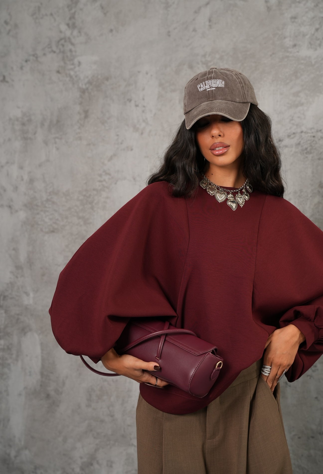 Felpa Anna bordeaux
