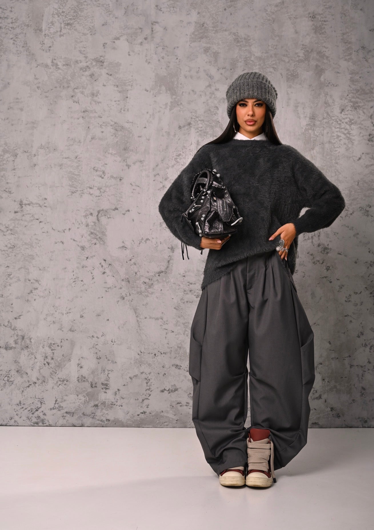 PULL PELUCHE HADID GRIGIO