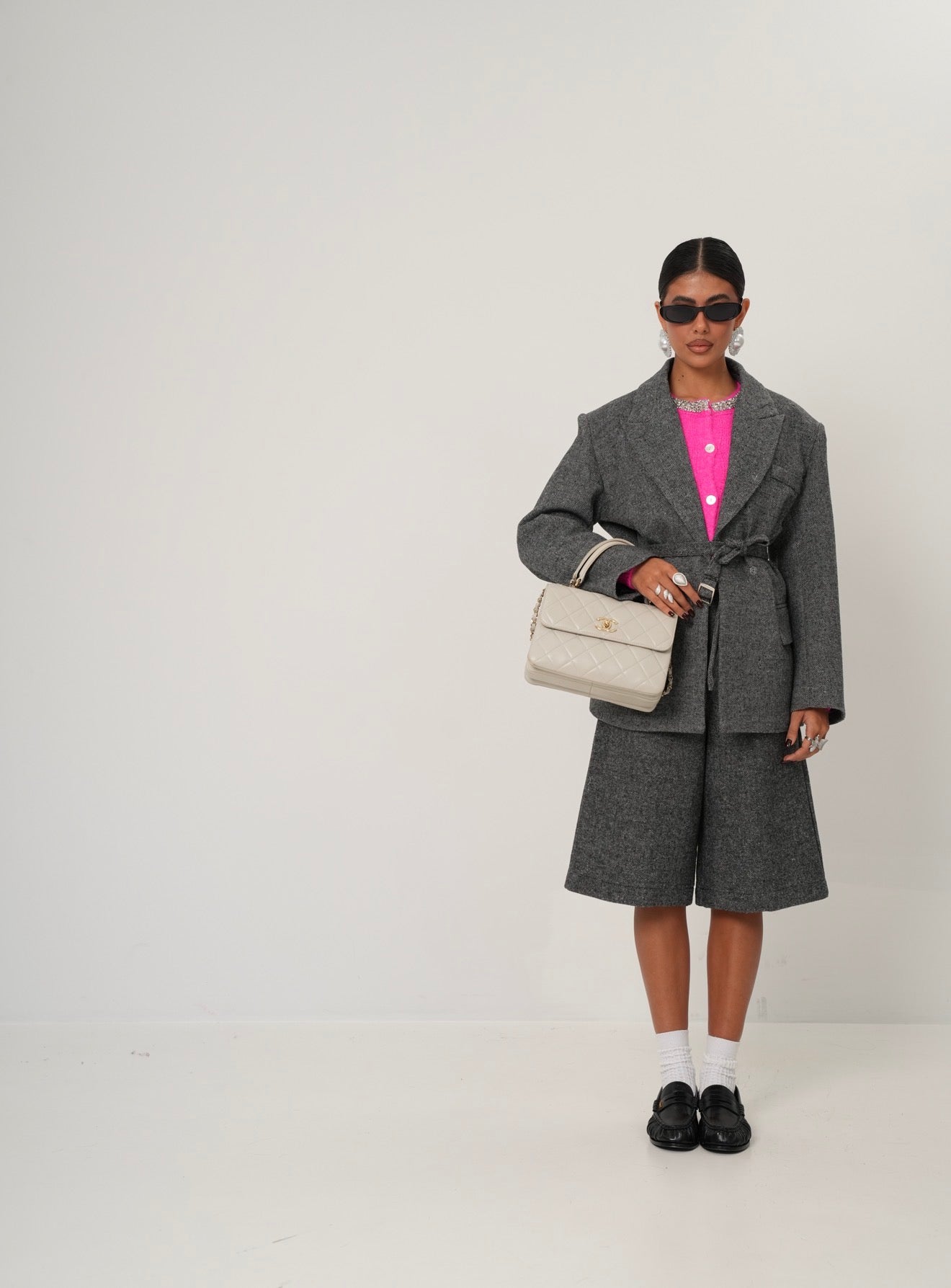 Coordinato spigato Arya grigio