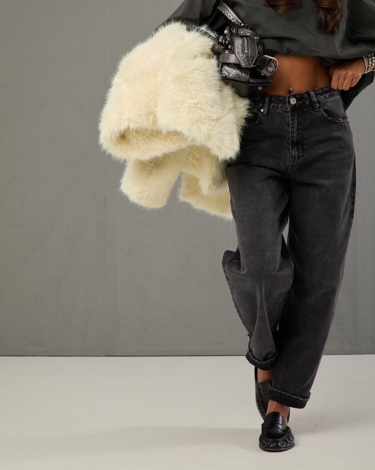 JEANS BALLOON QUEEN DENIM NERO