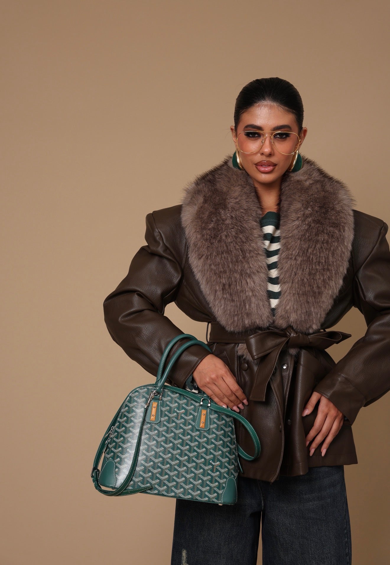 GIACCA ECOPELLE FLORENCE MARRONE