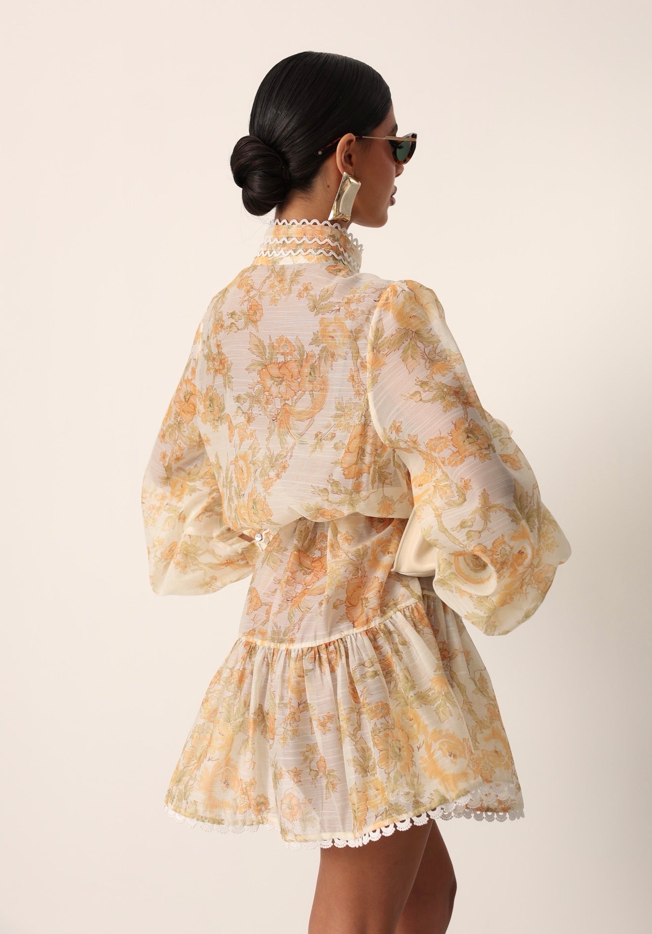 VESTITO FIORATO ADRIANNE GIALLO