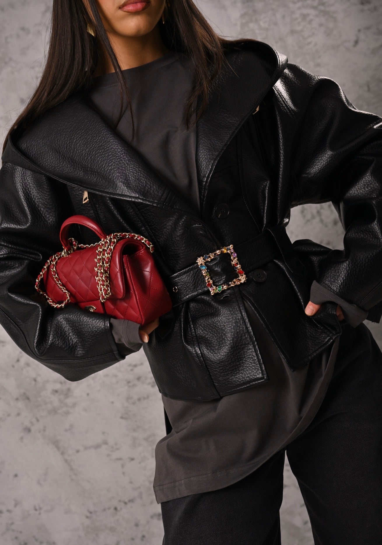 CHIODO CAPPUCCIO LARISSA NERO