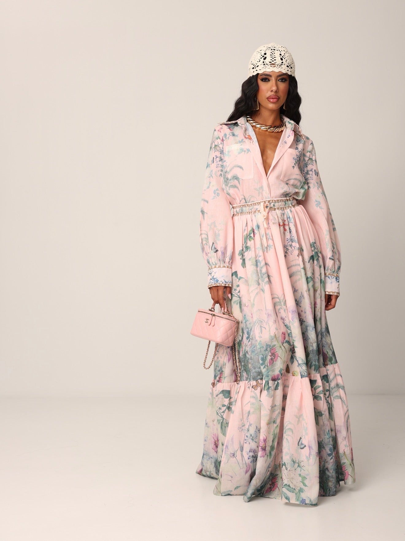 COORDINATO FIORATO VIVIENNE ROSA