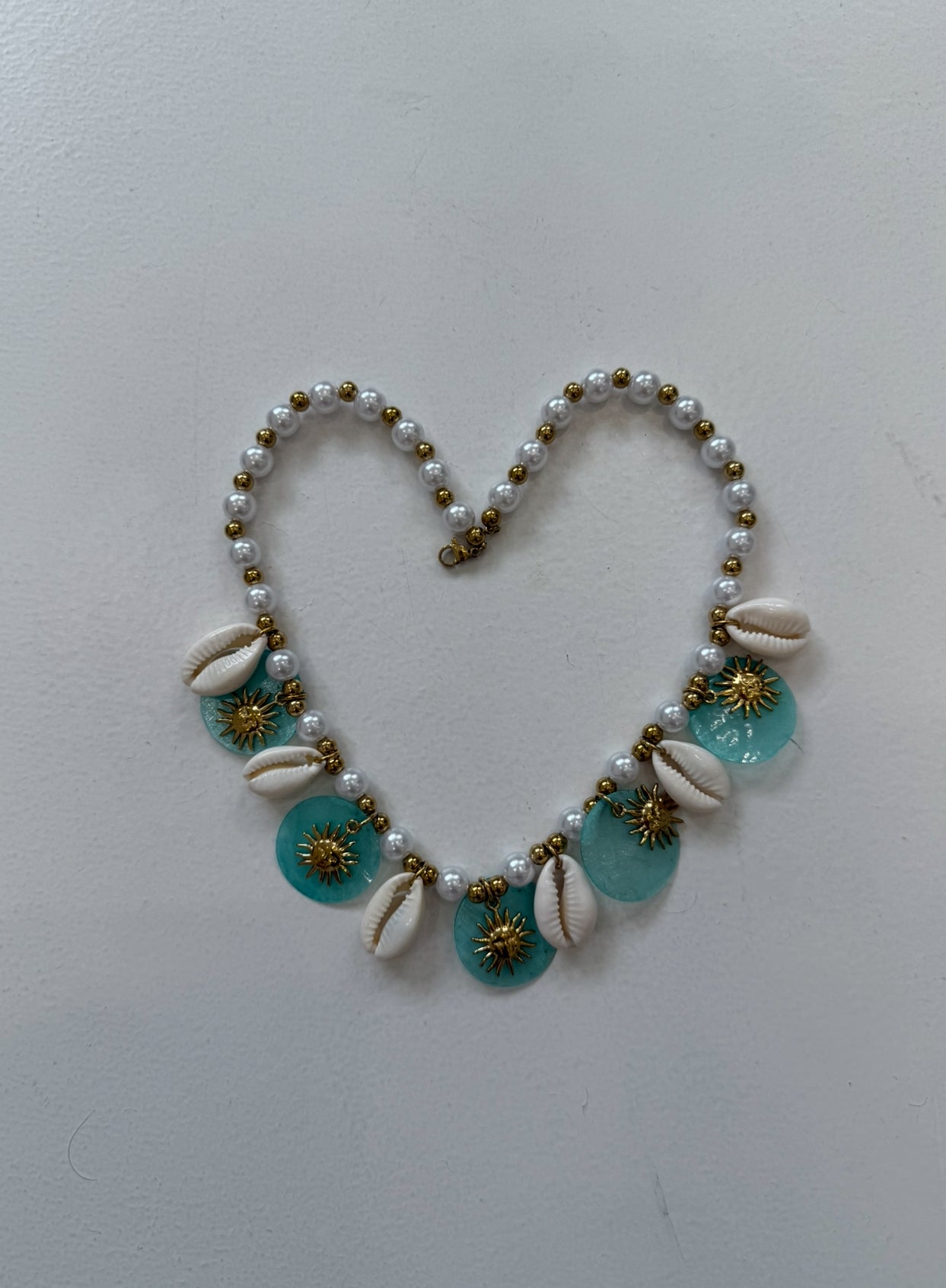 Collana Sun Face & Shell