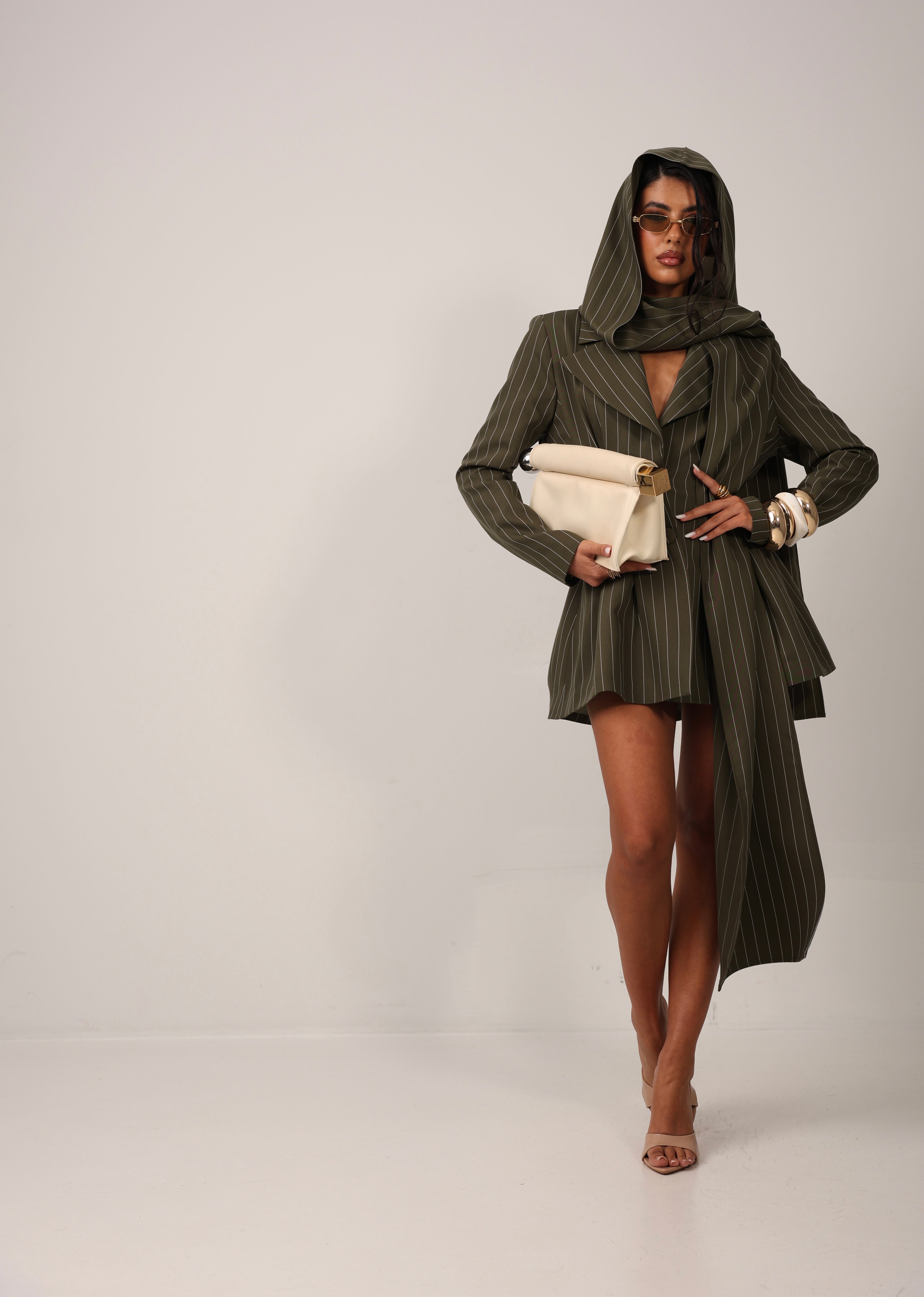 VESTITO/GIACCA GESSATO KORA VERDE MILITARE BY MARZIA MANGO