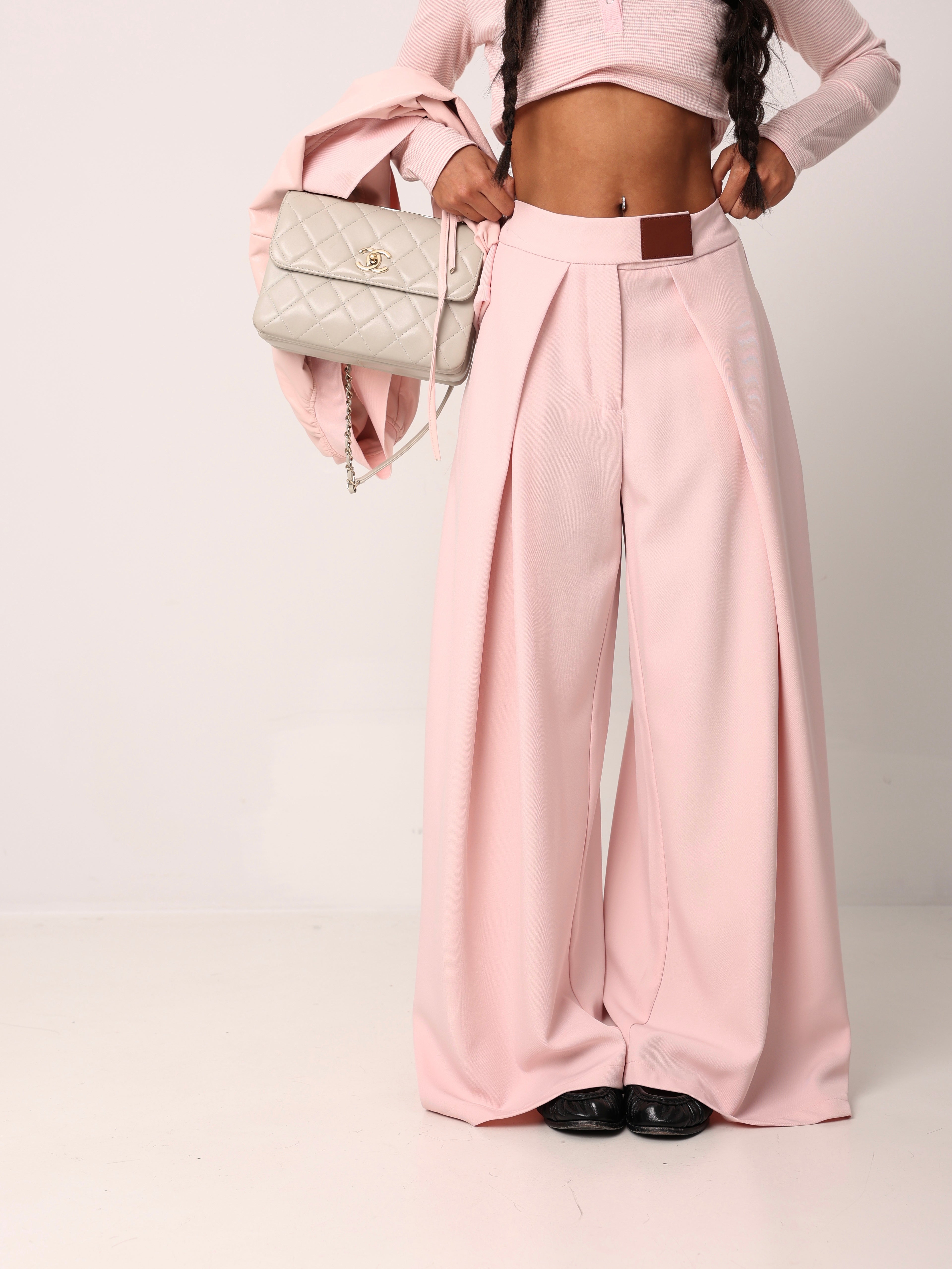 PANTALONI PALAZZO DOLLIE ROSA