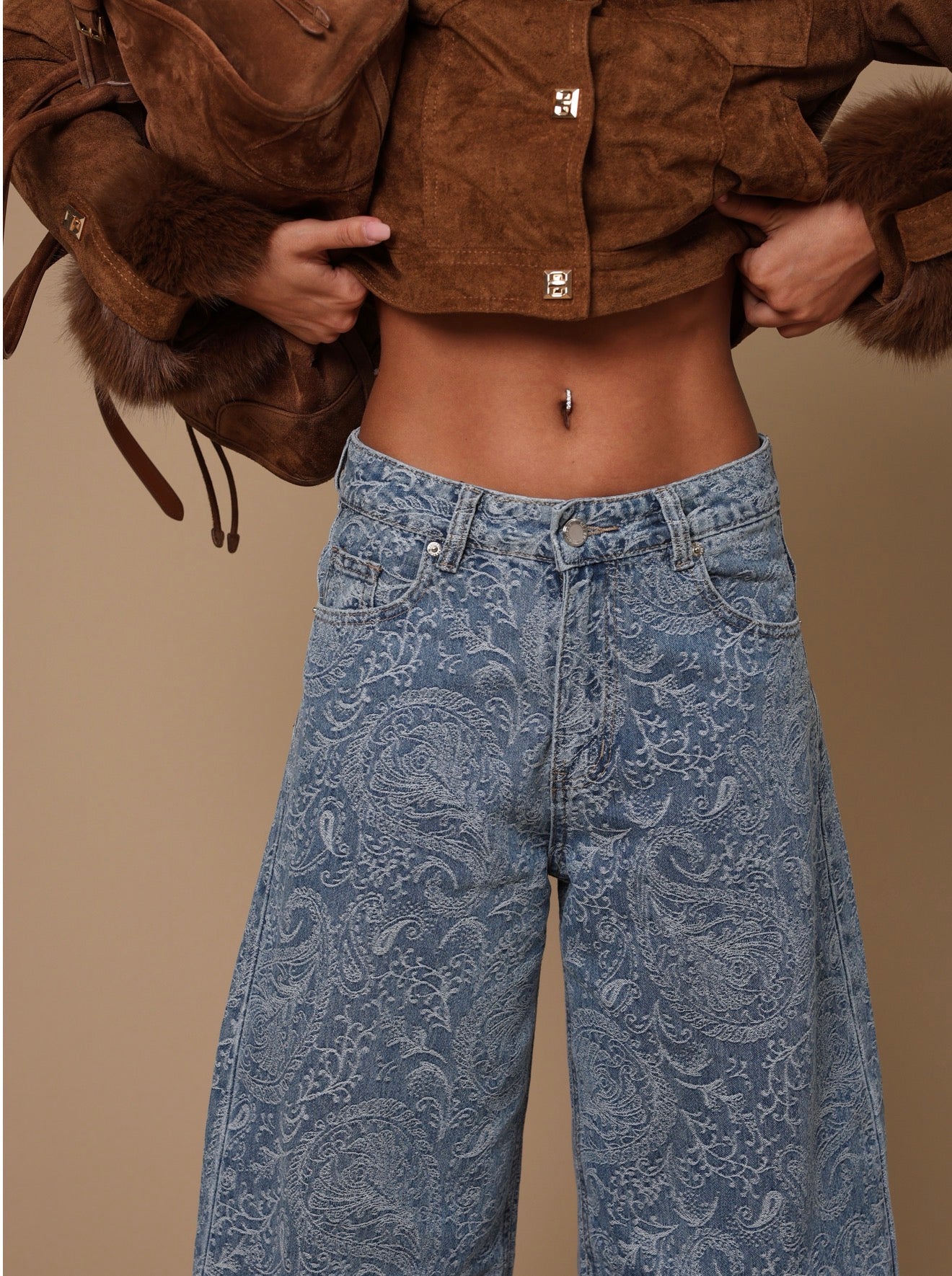 JEANS RICAMI MANHATTAN DENIM CHIARO