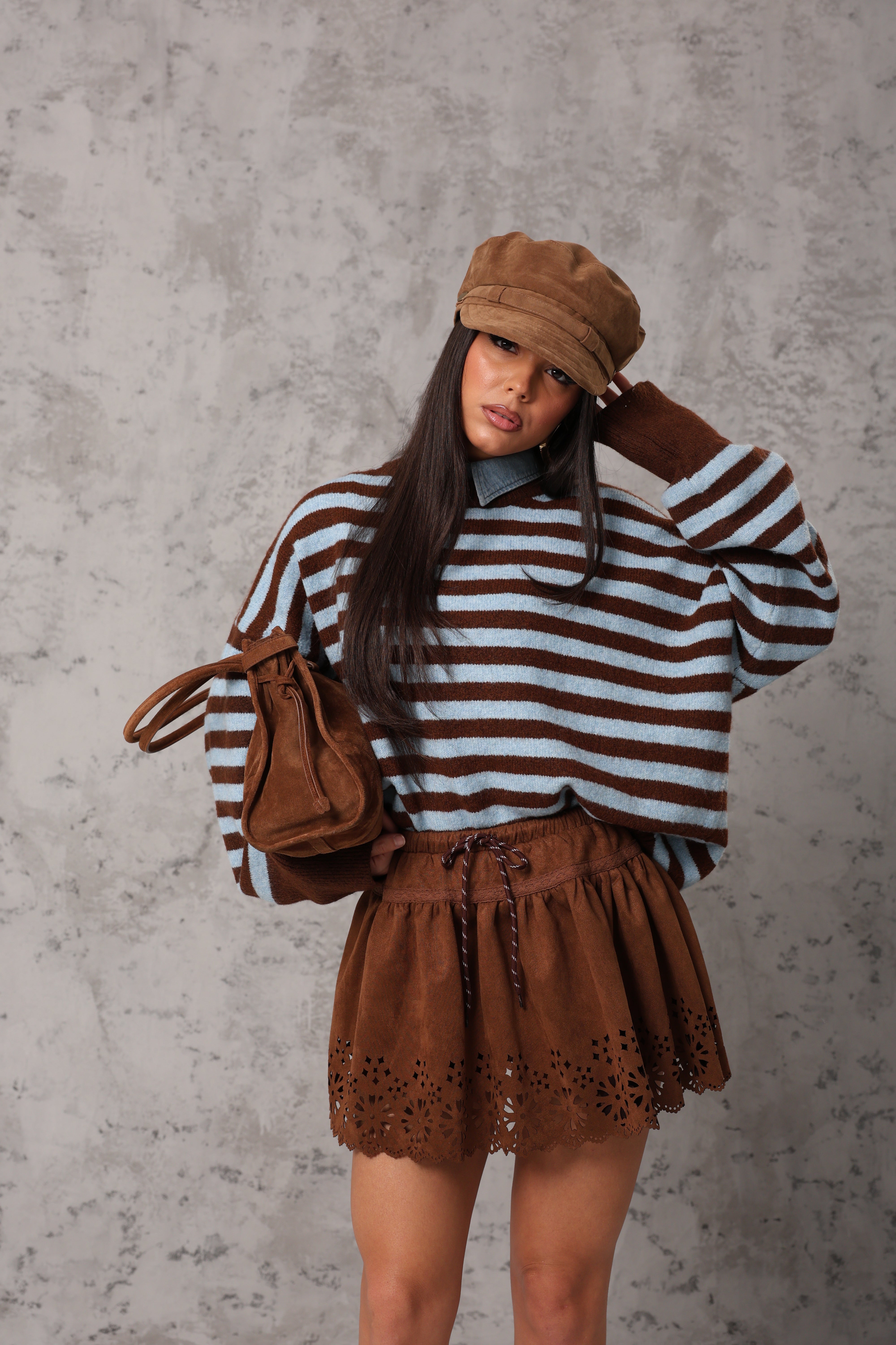 PANTAGONNA ECOCAMOSCIO BETTY MARRONE