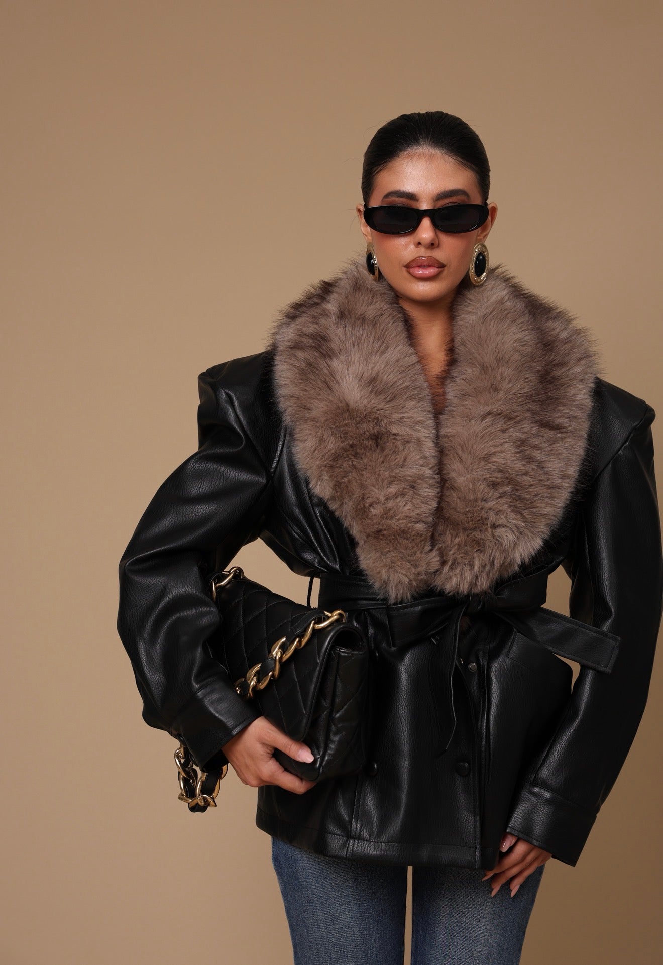 GIACCA ECOPELLE FLORENCE NERA