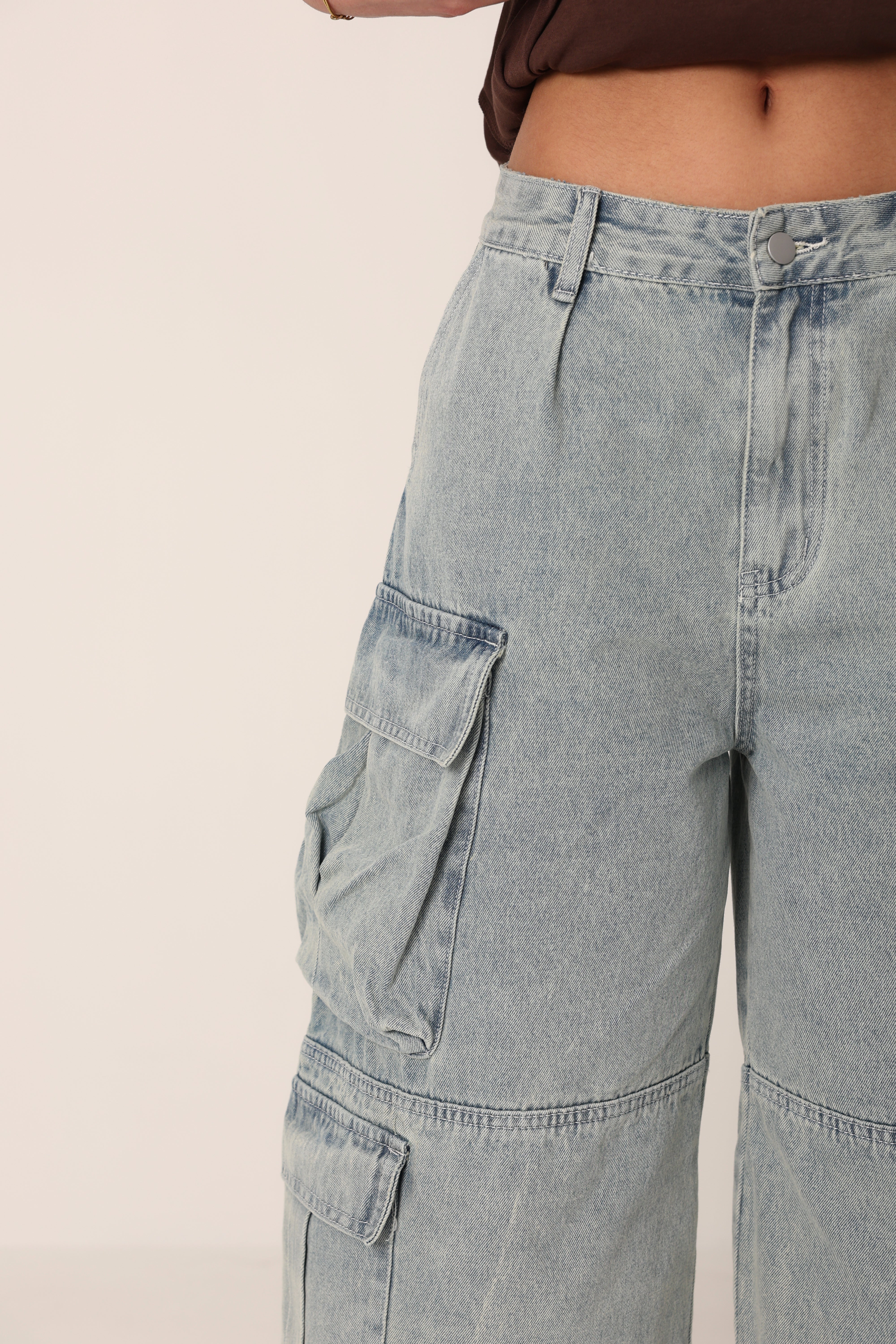 BERMUDA CARGO COLLIER DENIM CHIARO