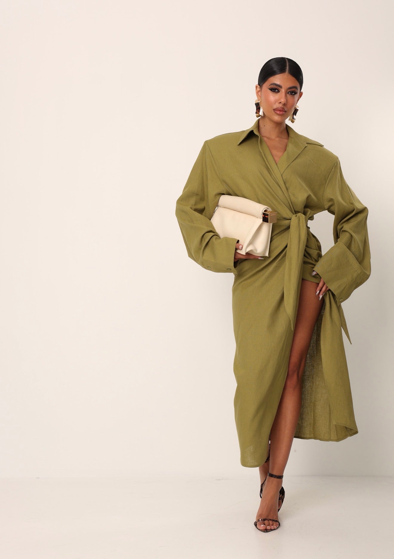 VESTITO SPALLINE JALILA VERDE PISTACCHIO