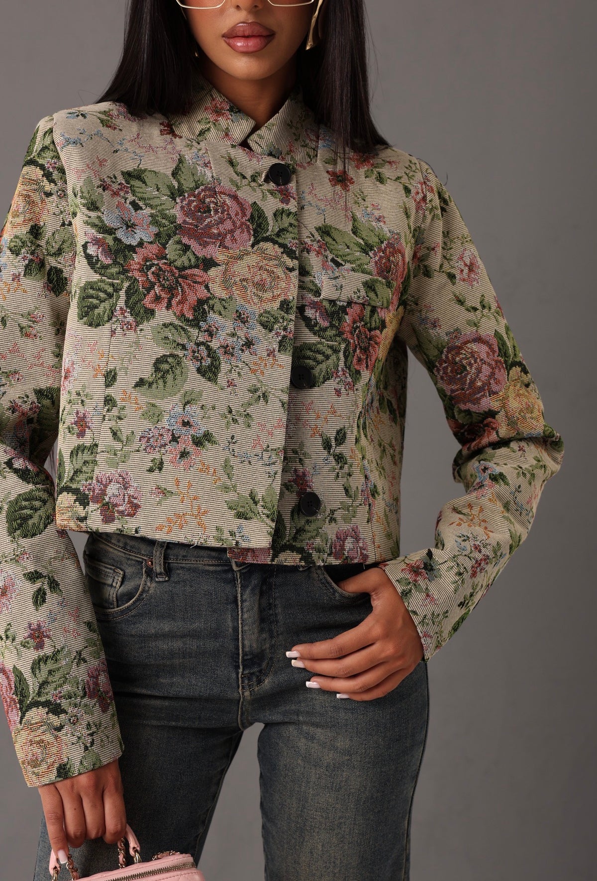 BLAZER FIORATO MARLEY BEIGE BY LUMINA