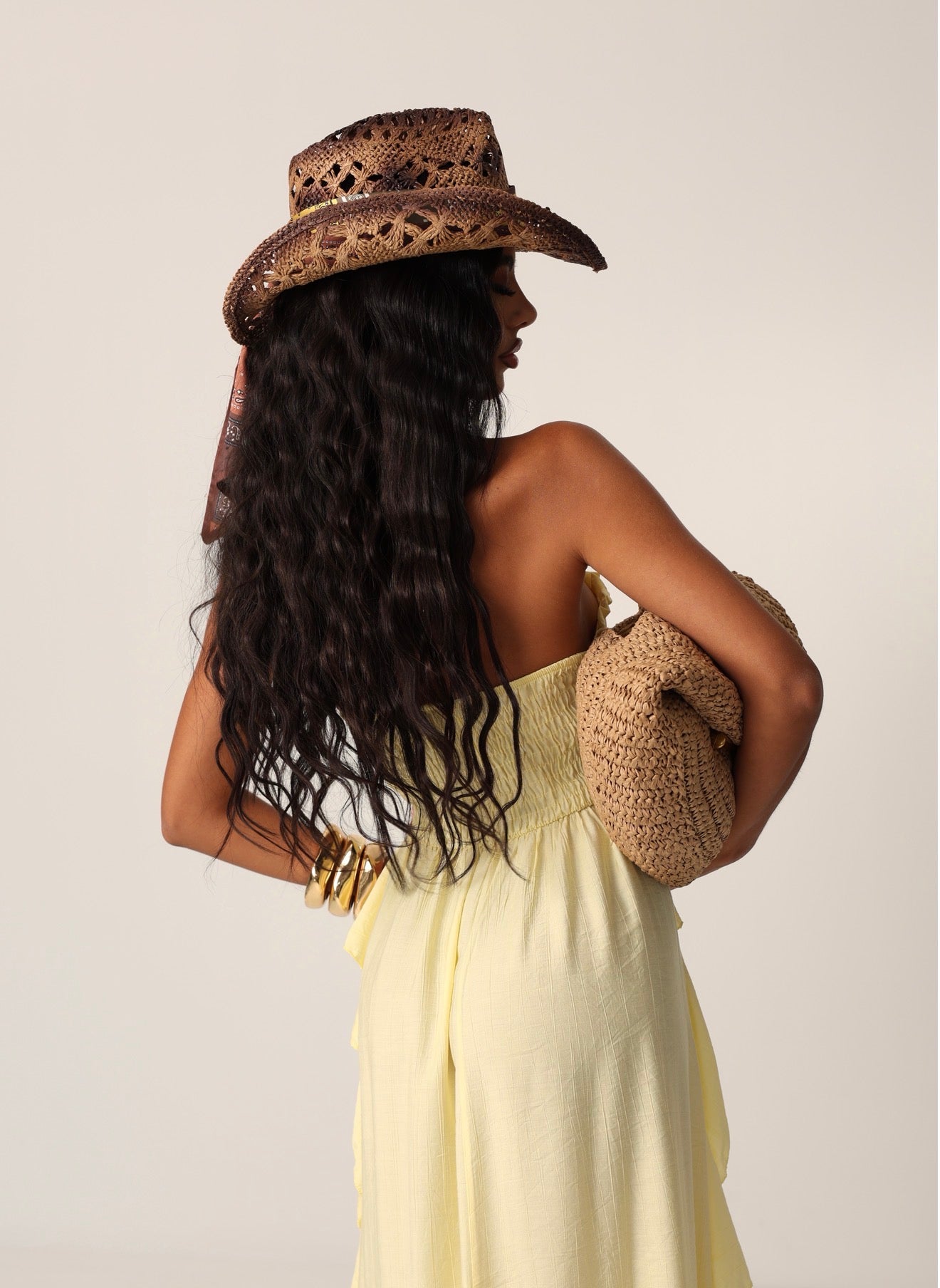 VESTITO ROUCHES CARTAGENA GIALLO