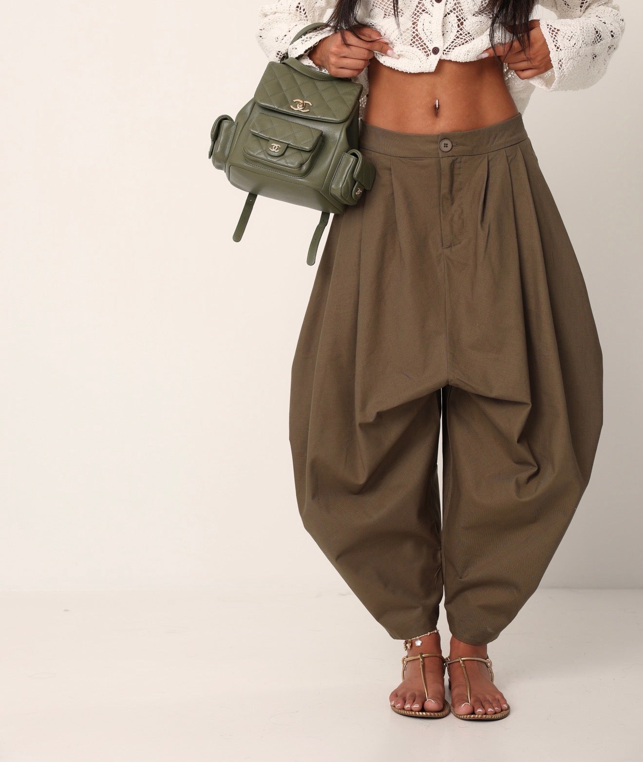 PANTALONI BALLOON AMAL VERDE